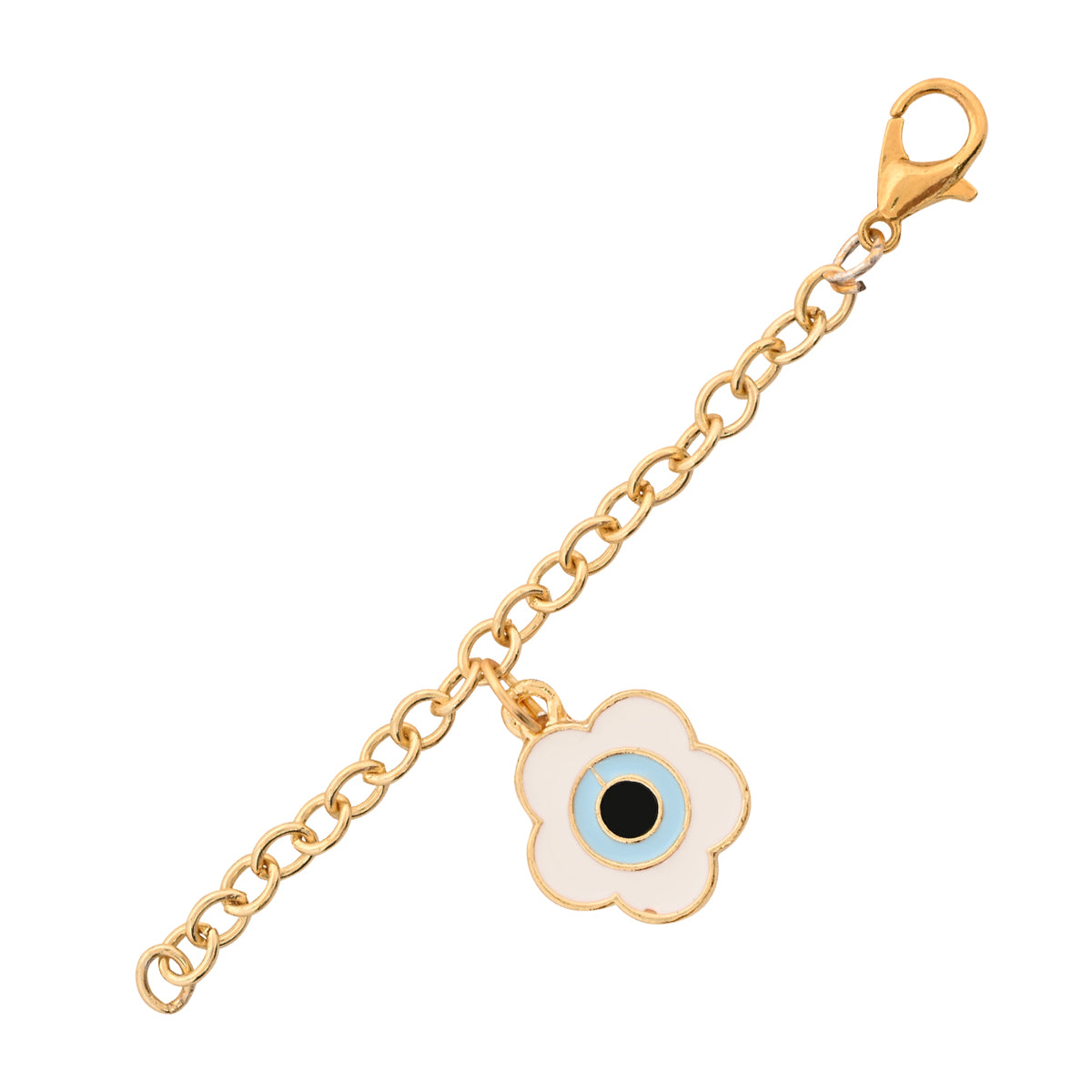 Floral Shape Evil Eye Rakhi & Watch Charm Lumba (Watch Accesories) Combo With Roli Chawal & Rakshabandhan Card