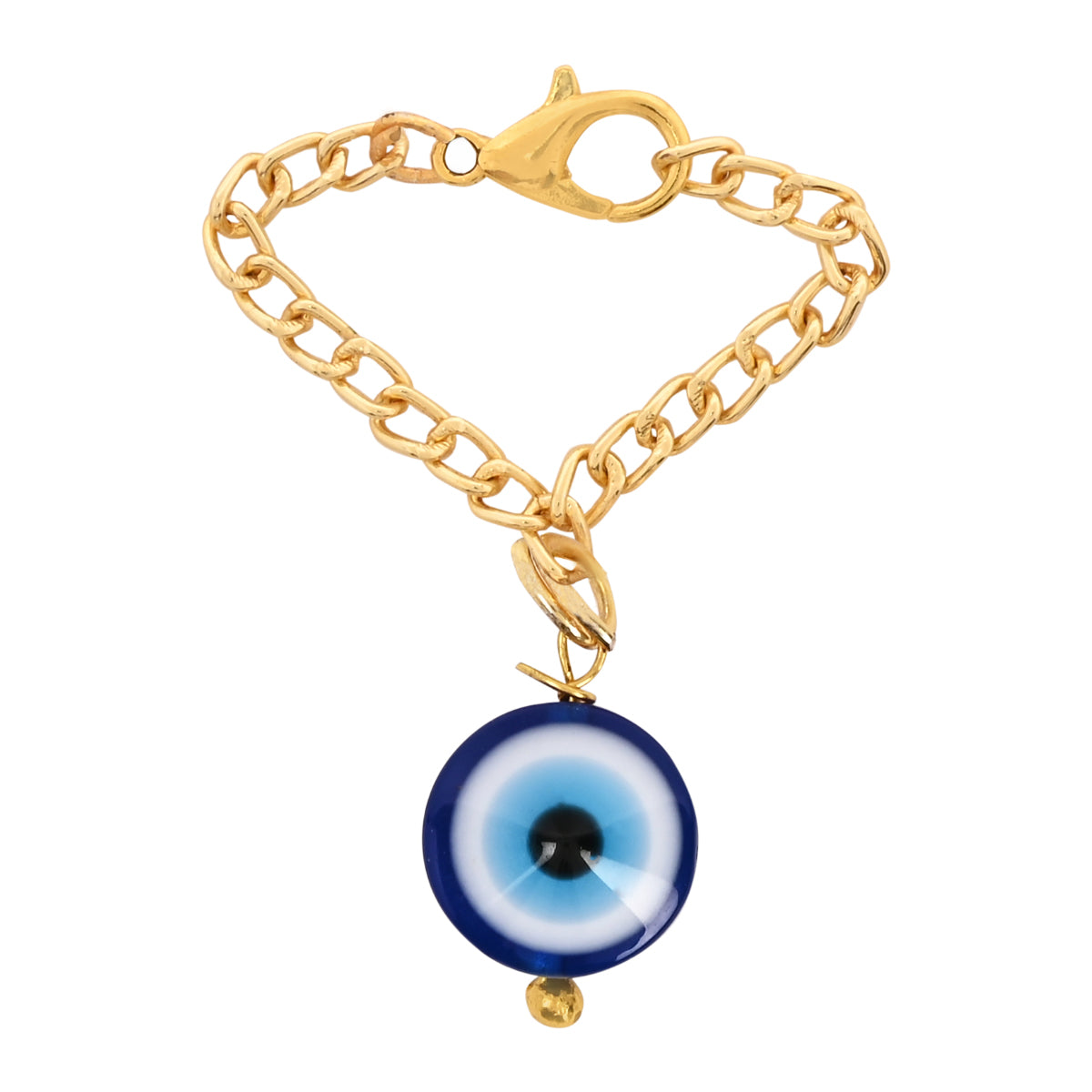 Round Shape Evil Eye Rakhi & Watch Charm Lumba (Watch Accesories) Combo With Roli Chawal & Rakshabandhan Card