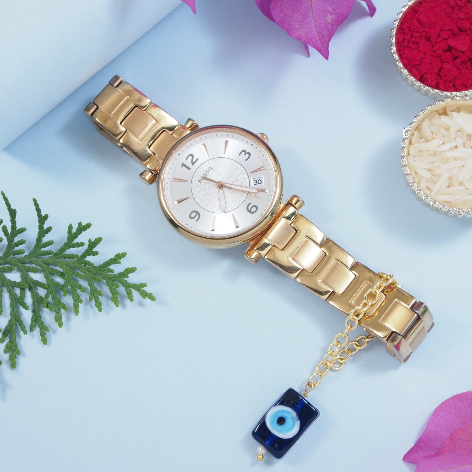 Evil Eye Square Shape Watch Charms