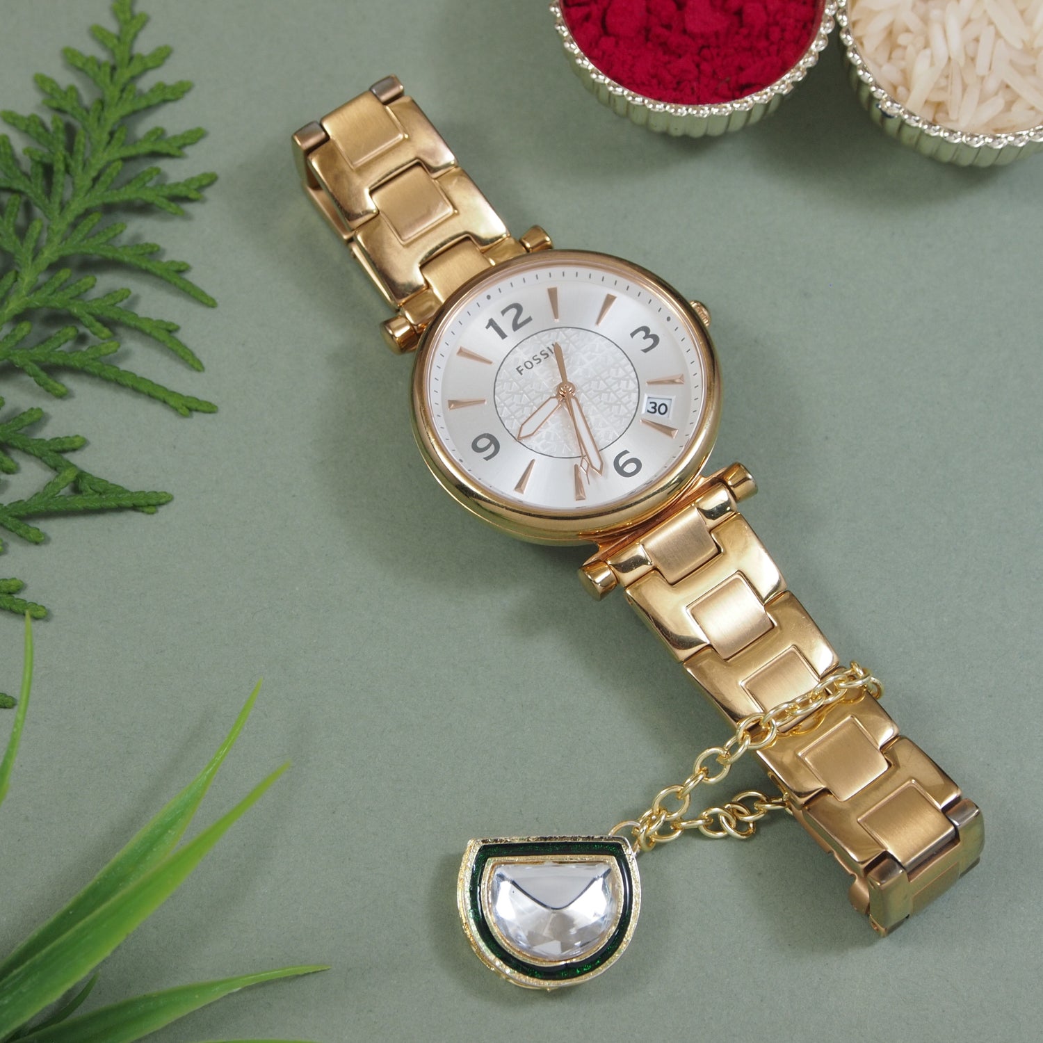 Green Pearl Watch Charms