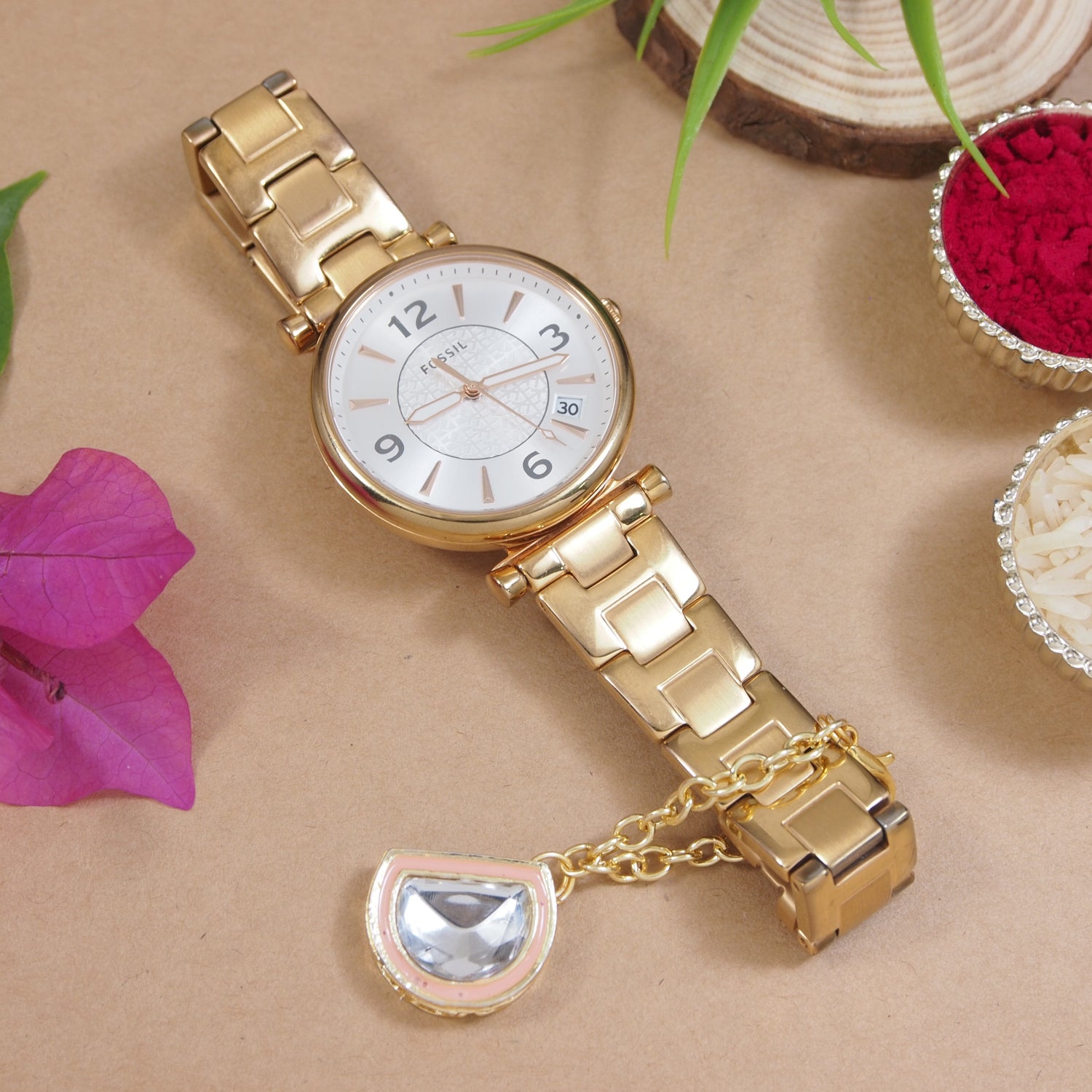 Peach Pearl Watch Charms