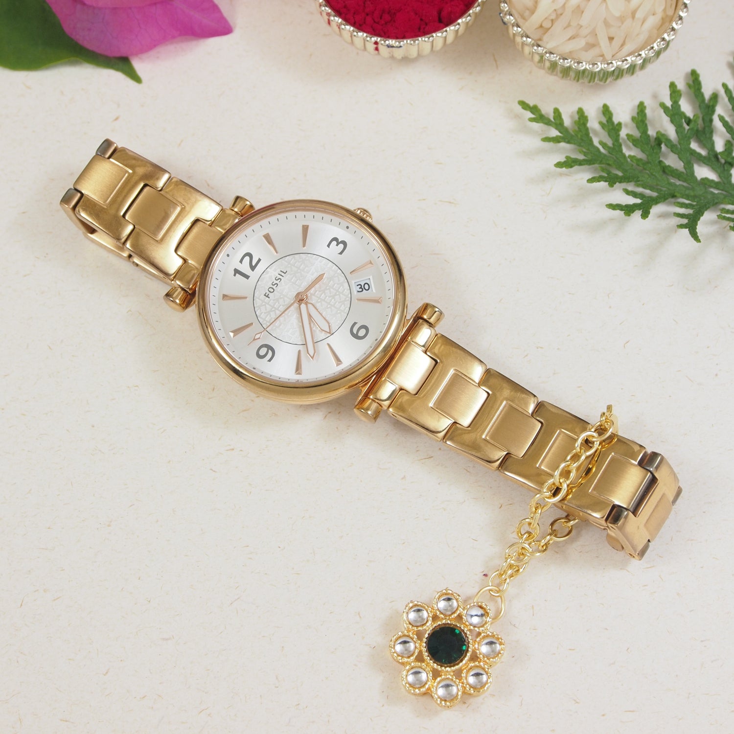 Green Pearl Watch Charms