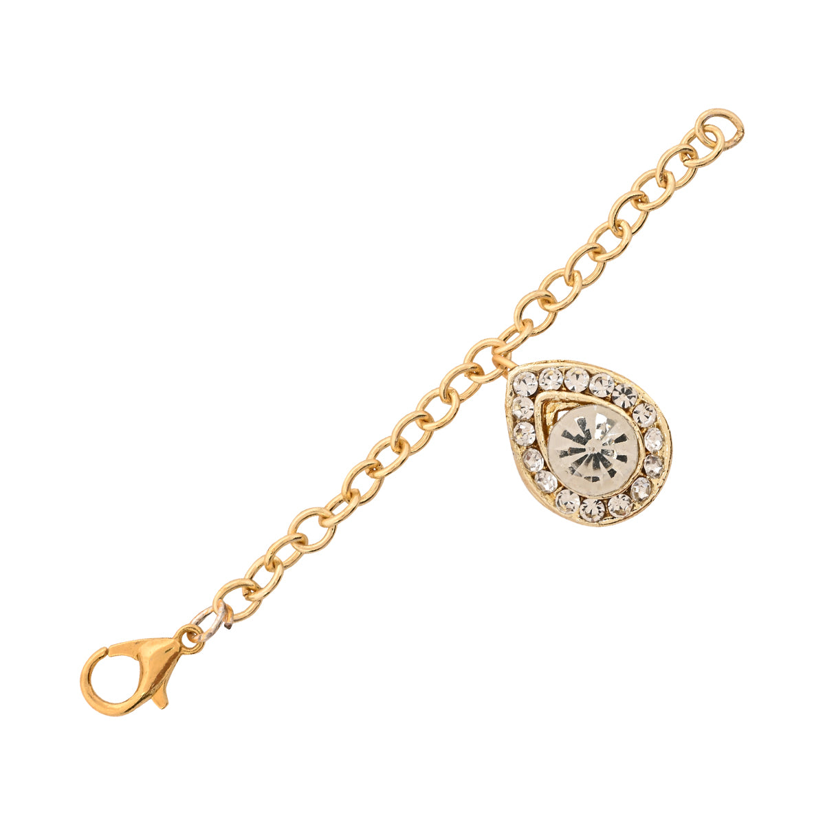 White Pearl & Kundan Rakhi & Watch Charm Lumba (Watch Accesories) Combo With Roli Chawal & Rakshabandhan Card