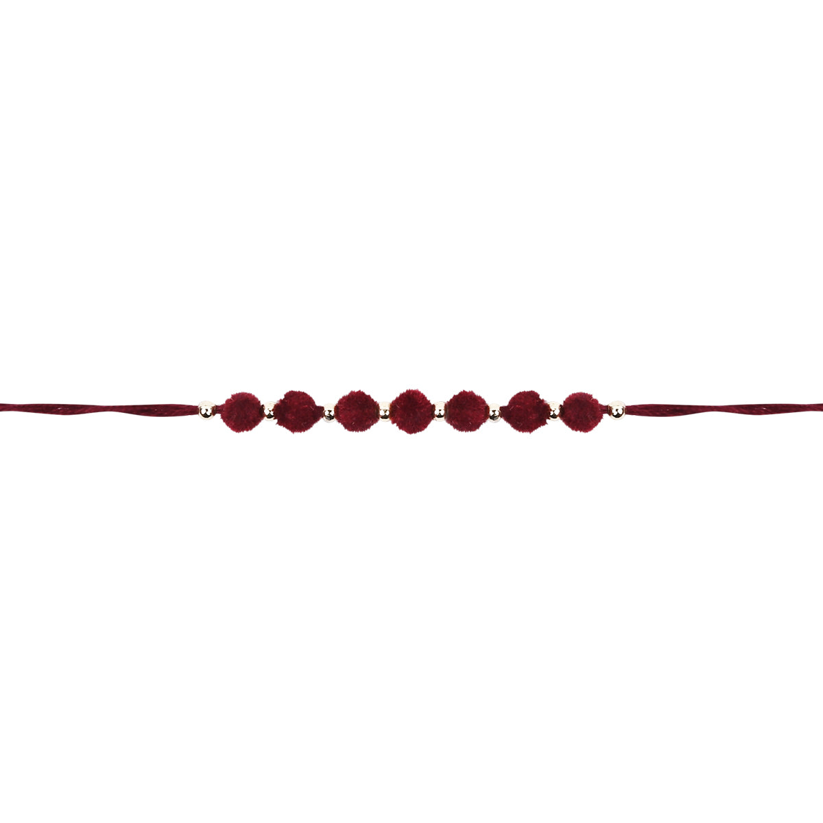 PomPom Maroon Rakhi