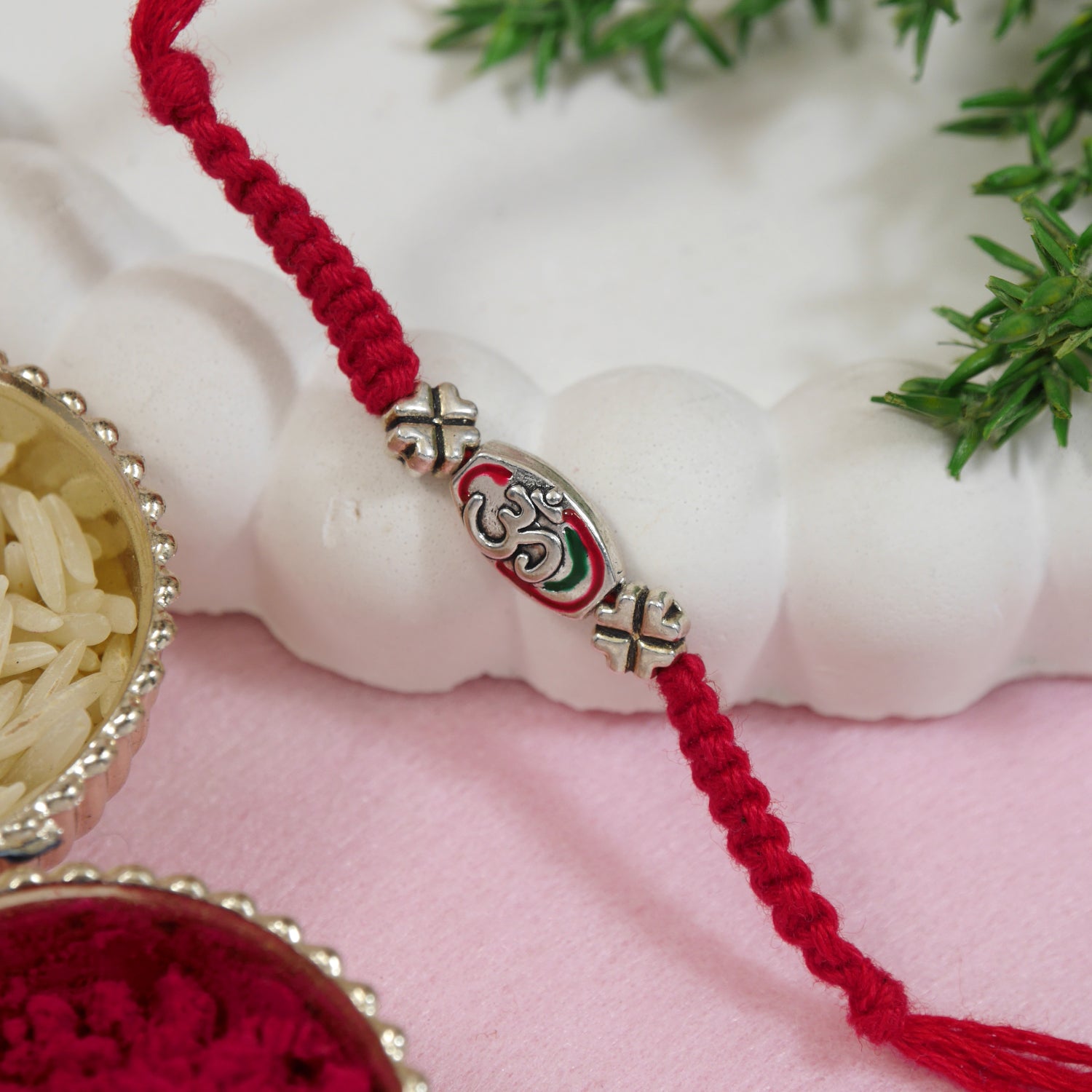 OM Rakhi Combo for Bhai - Braided Thread