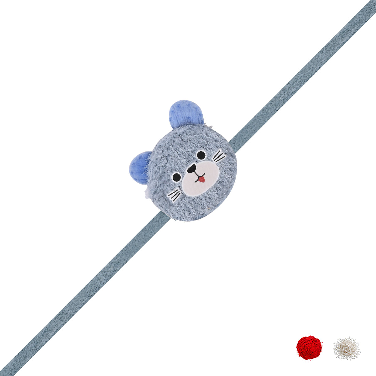 TEDDY BEAR LED Light RAKHI With Roli Chawal & Rakshabandhan Card
