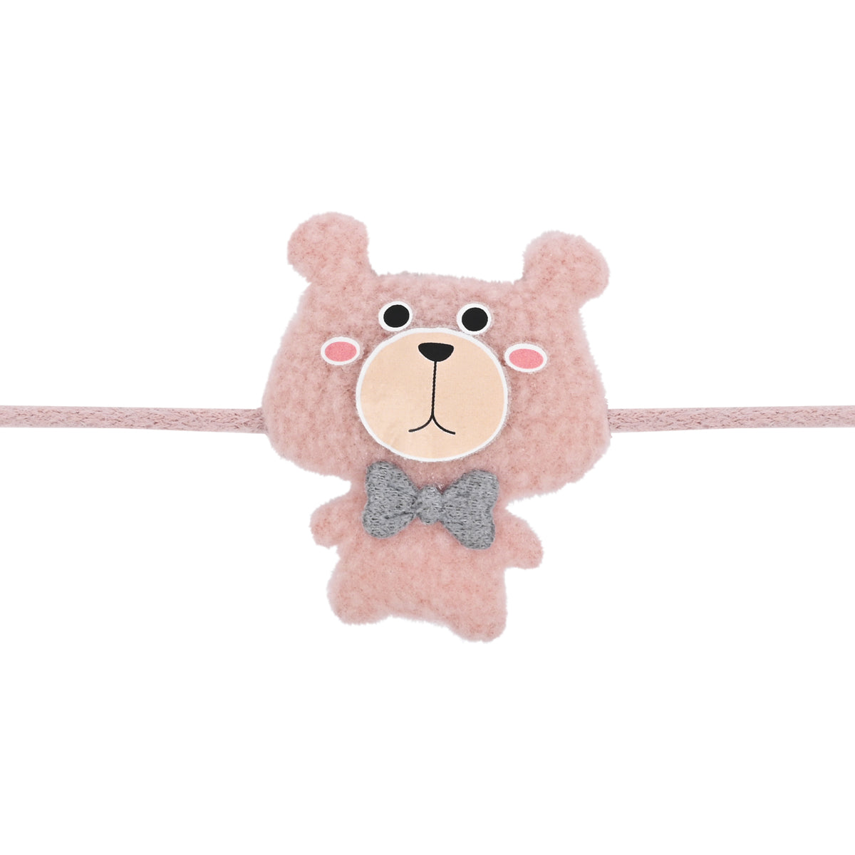 Cute Teddy LED Light Rakhi With Roli Chawal & Rakshabandhan Card