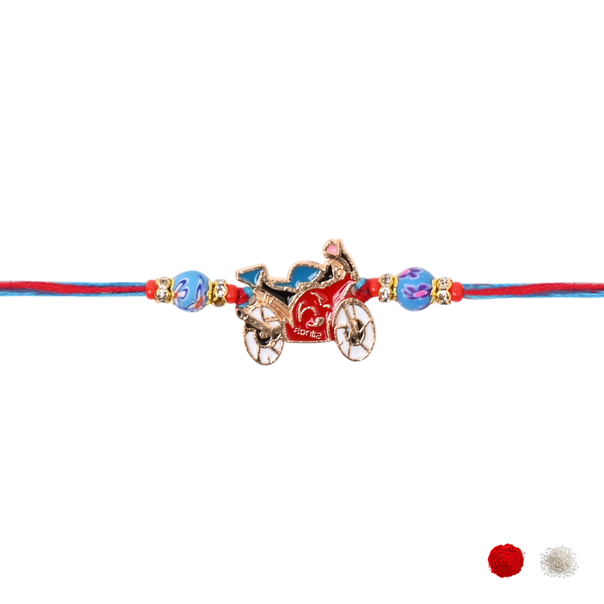 Quirky Ride-Inspired Kids Rakhi With Roli Chawal & Rakshabandhan Card
