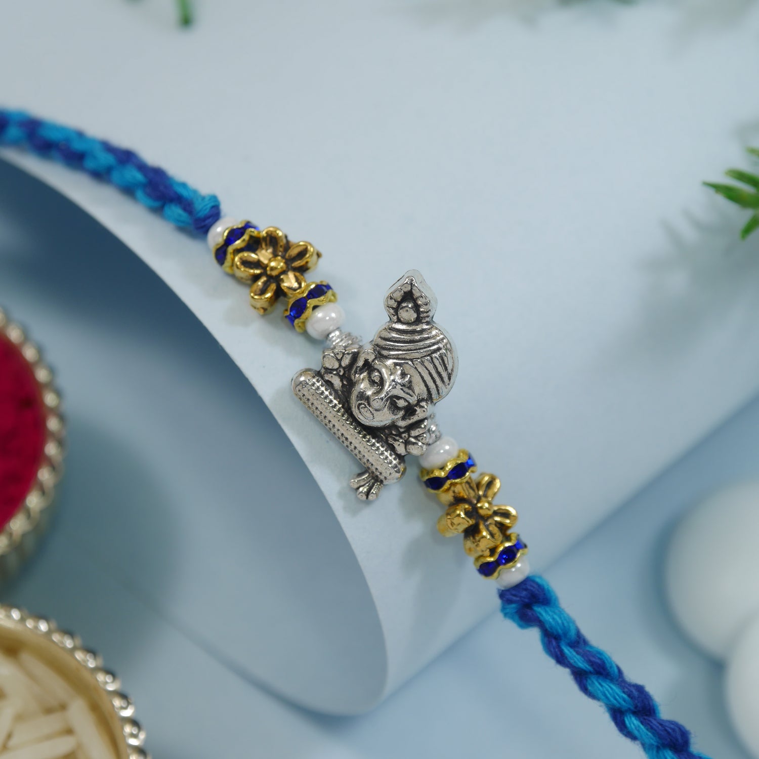 Krishna Rakhi with Roli Chawal and Raksha Bandhan Card
