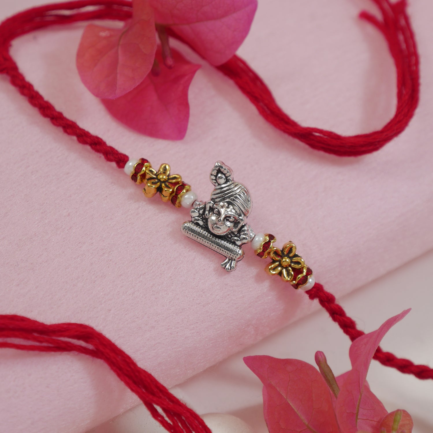 Krishna Rakhi With Roli Chawal & Rakshabandhan Card
