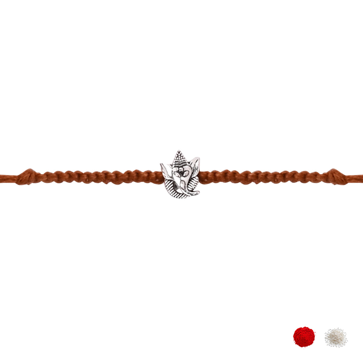 Ganesha Rakhi with Roli Chawal and Raksha Bandhan Card