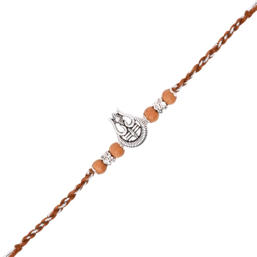 Trishul Rakhi for Brother with Roli Chawal and Raksha Bandhan Card