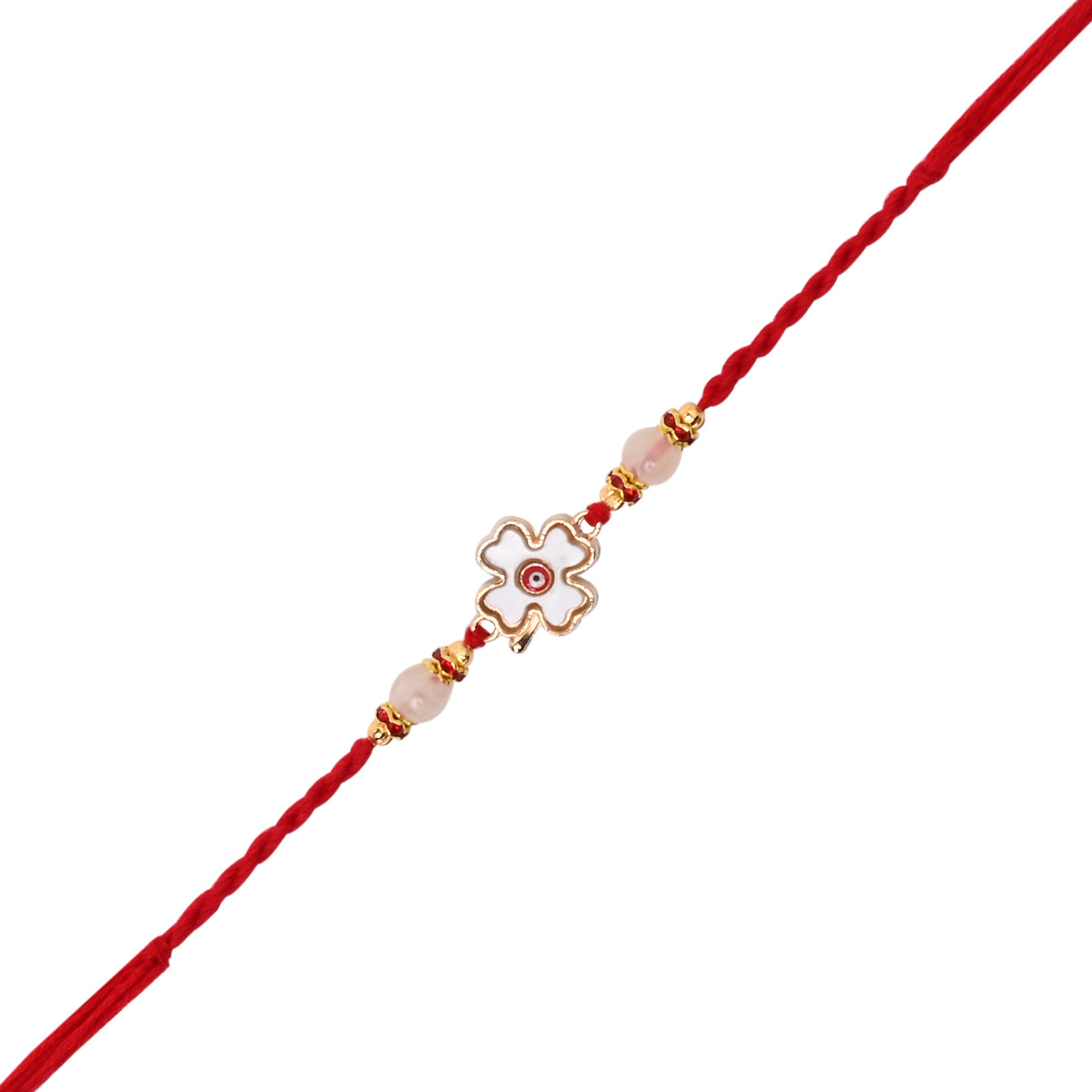 Elegance Evil Eye Rakhi with Roli Chawal & Rakshabandhan Card