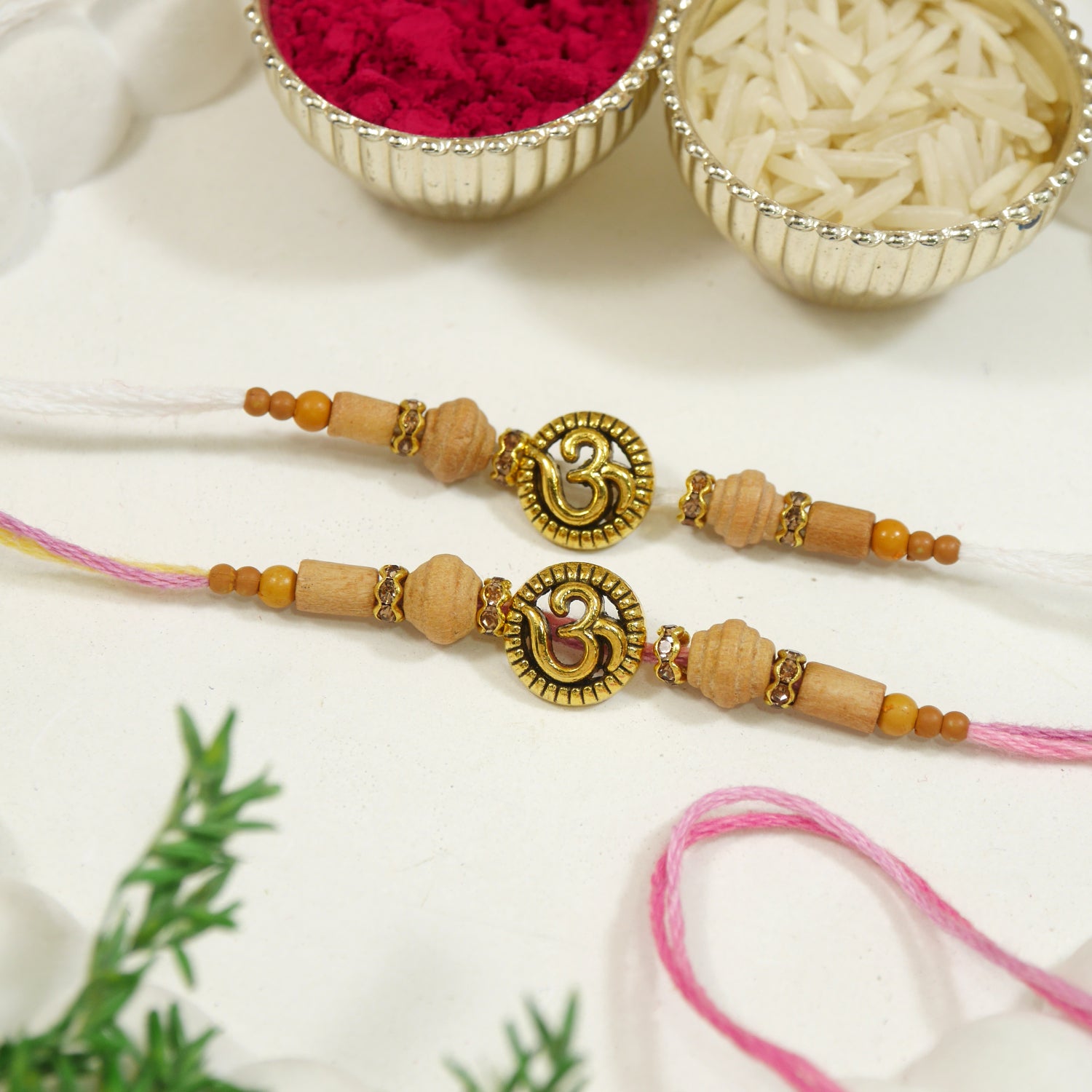 Antique OM Rakhi Combo For Bhai