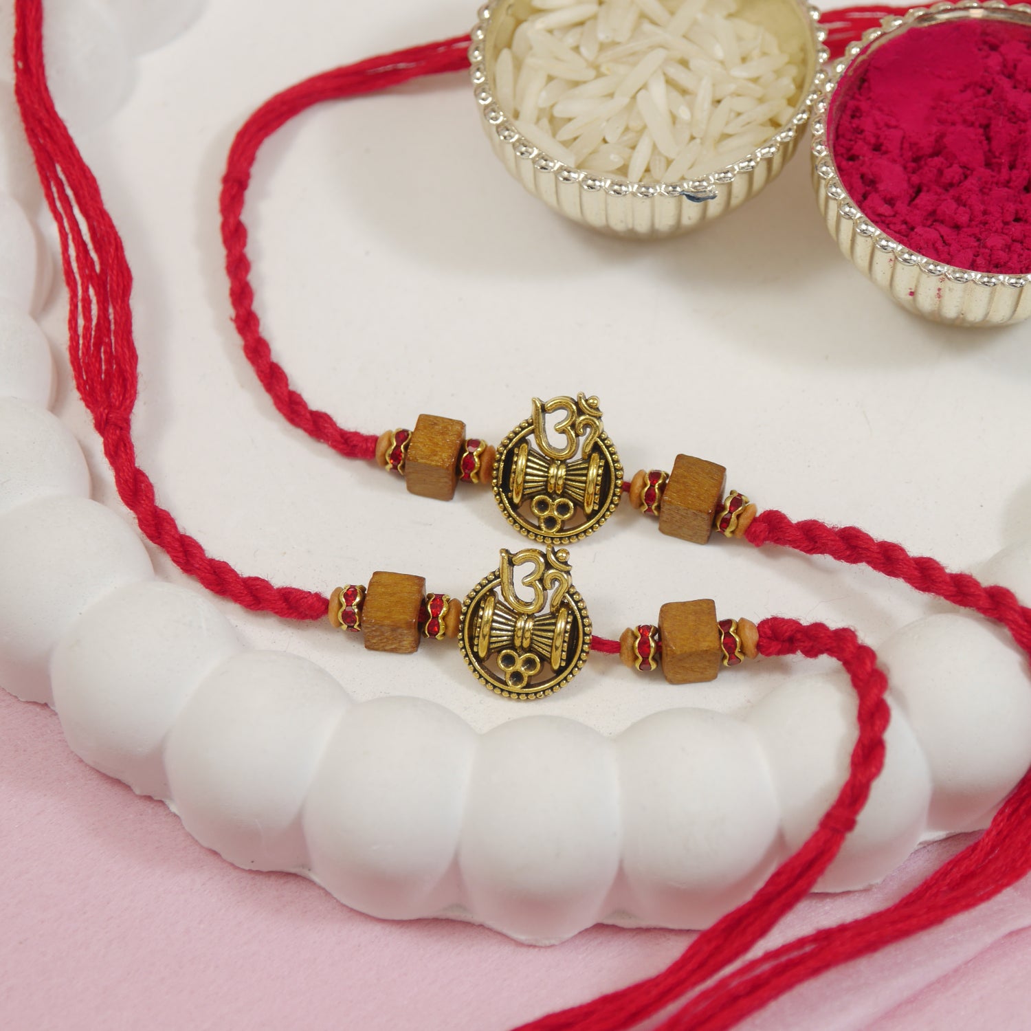 Om with Damru Rakhi Combo for Bhai