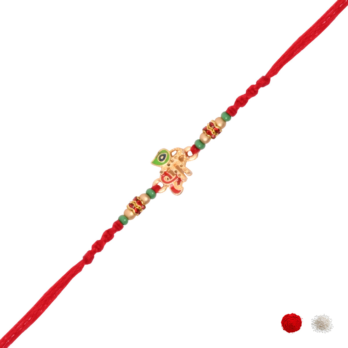Shree Om Rakhi with Roli Chawal & Rakshabhandan Card