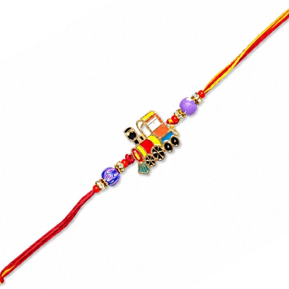 Engine of Love – Adorable Train Rakhi with Roli Chawal & Rakshabhandan Card