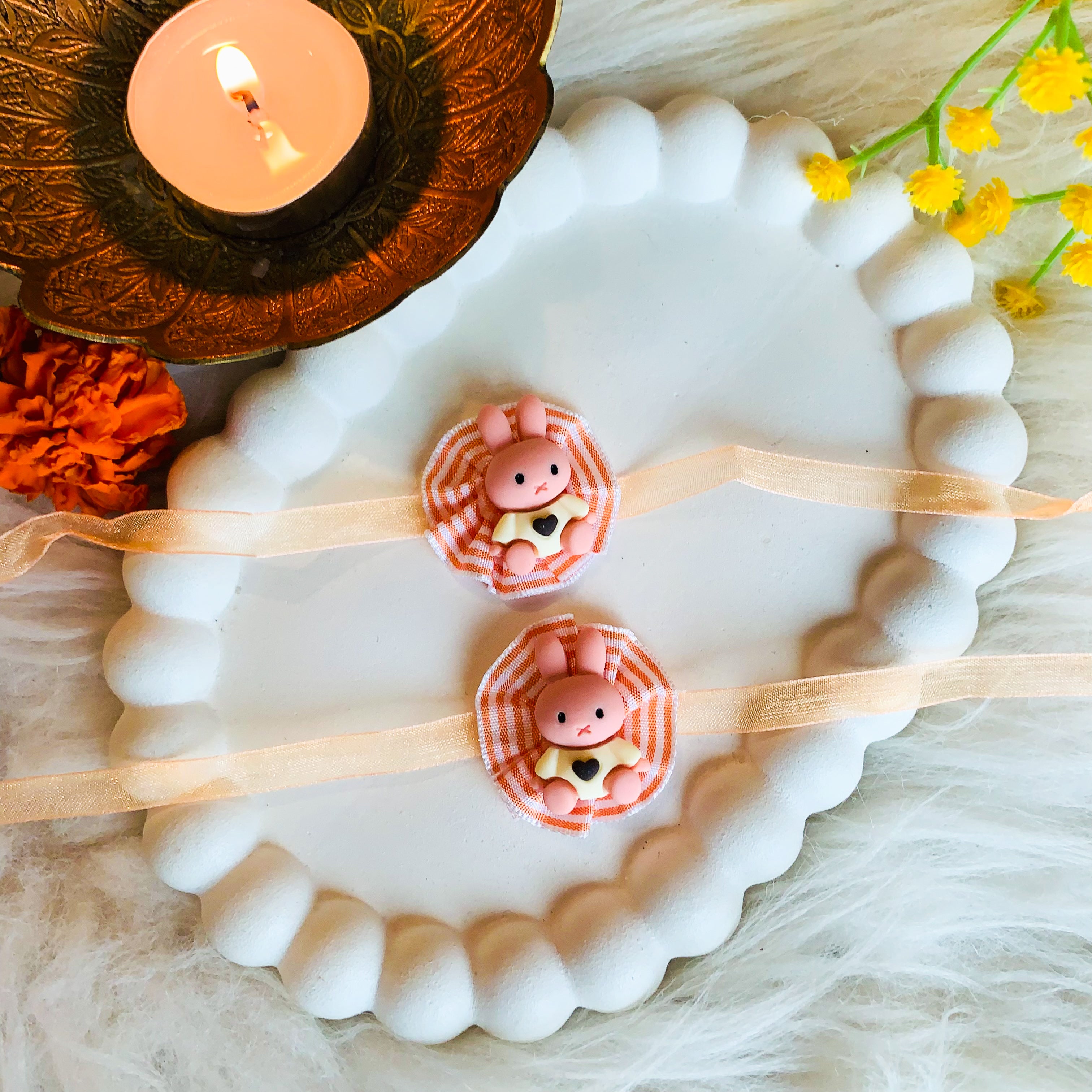 Bunny Rakhi with Roli Chawal & Rakshabhandan Card