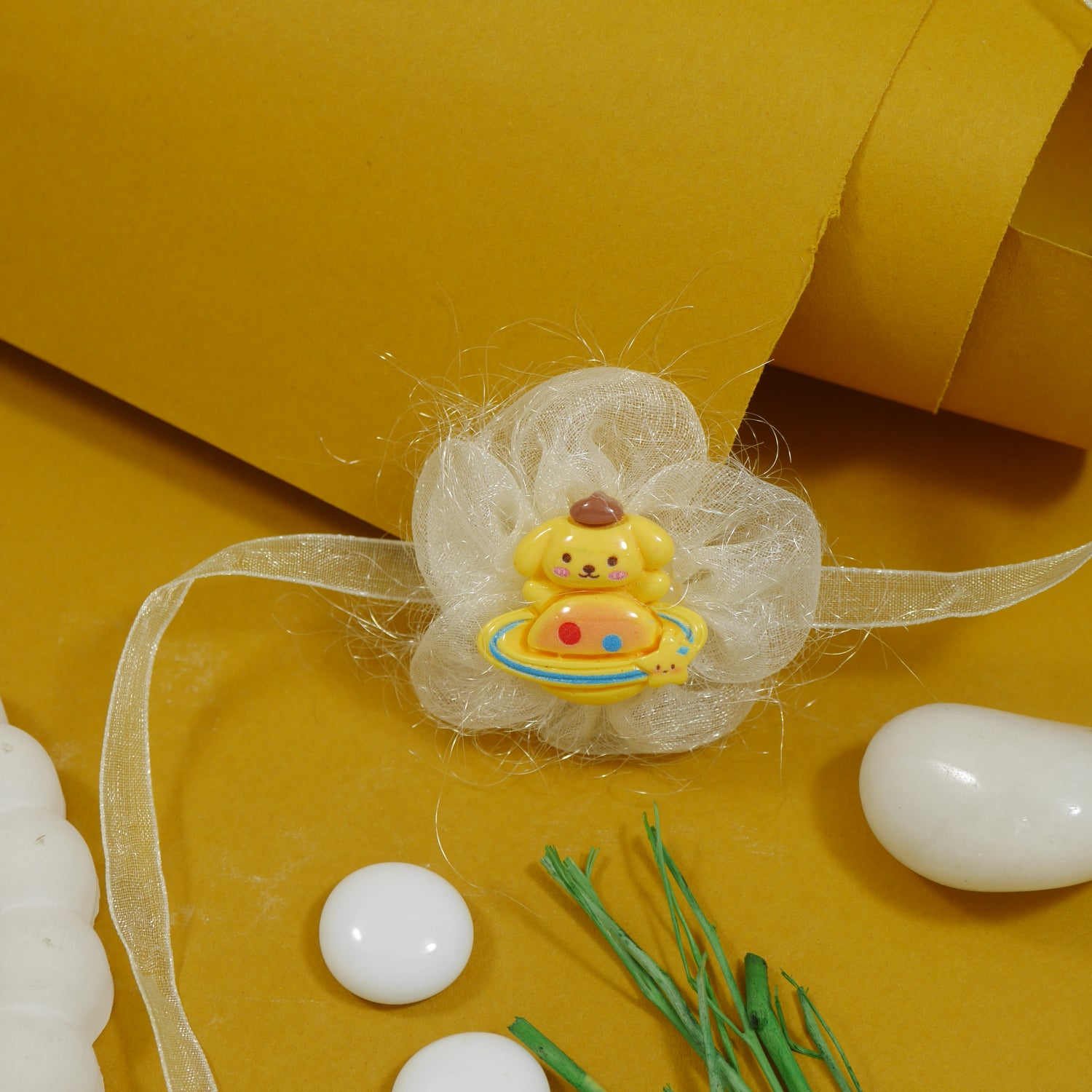 Teddy Bear Rakhi with Roli Chawal & Rakshabhandan Card