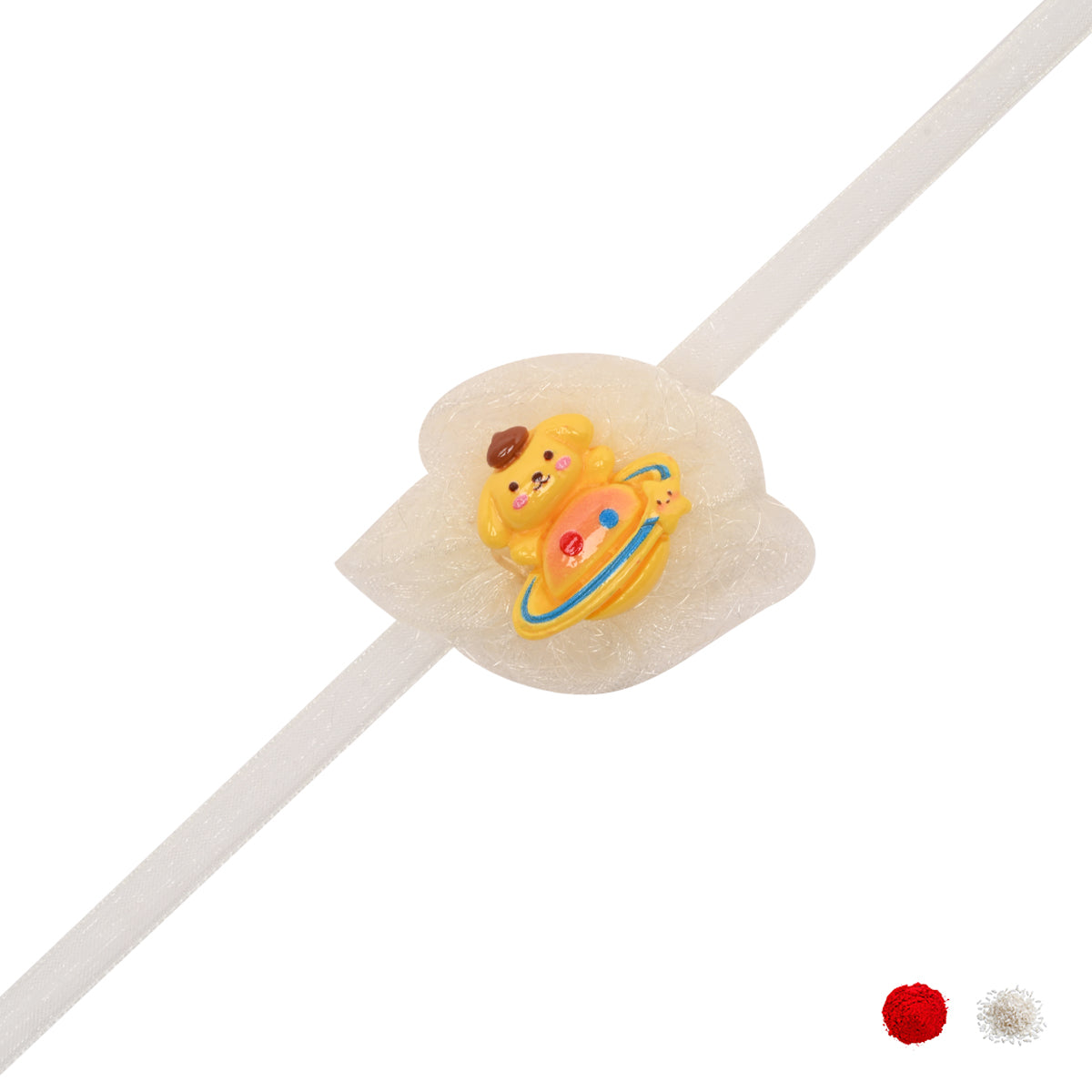 Teddy Bear Rakhi with Roli Chawal & Rakshabhandan Card