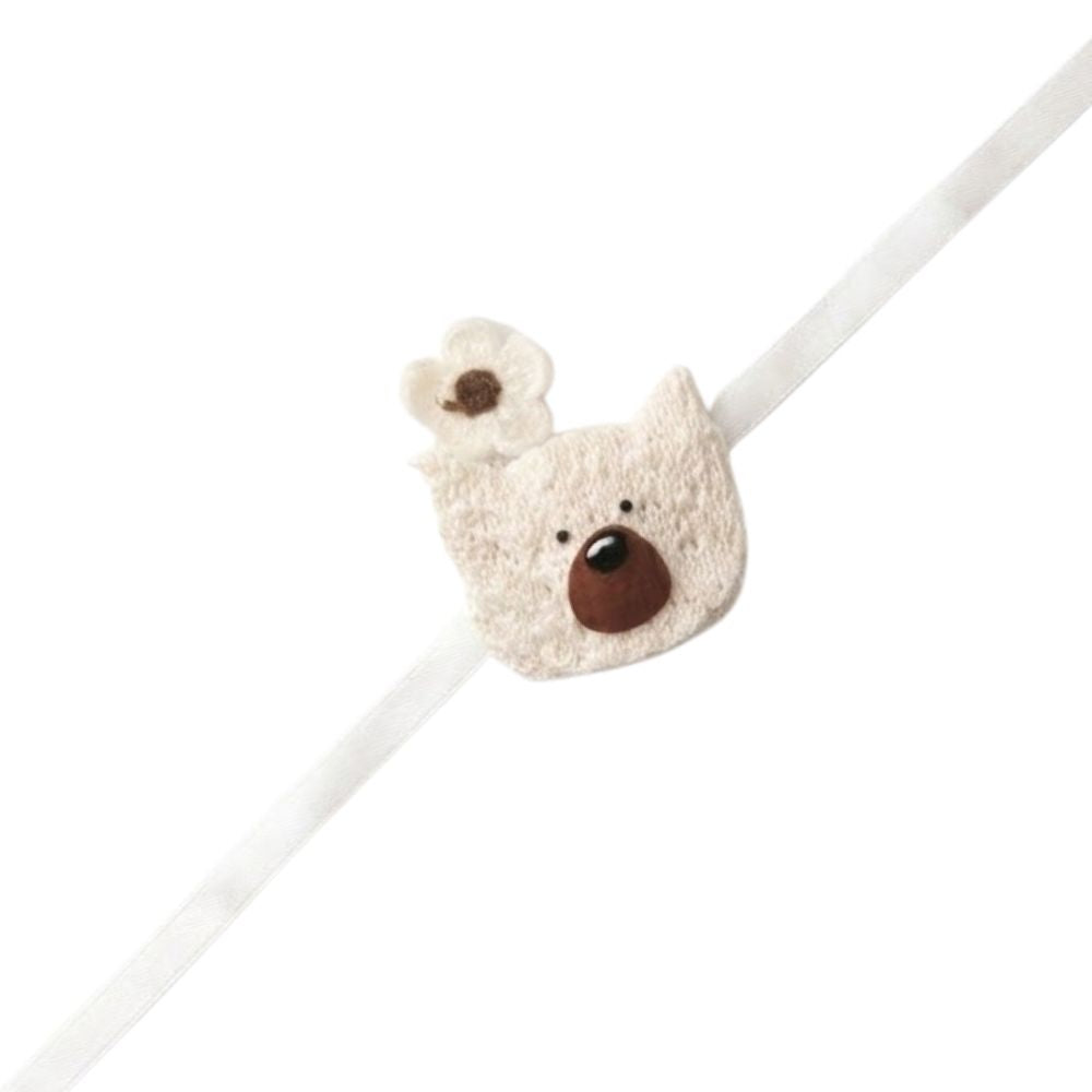 Cute Bear Rakhi with Roli Chawal & Rakshabandhan Card