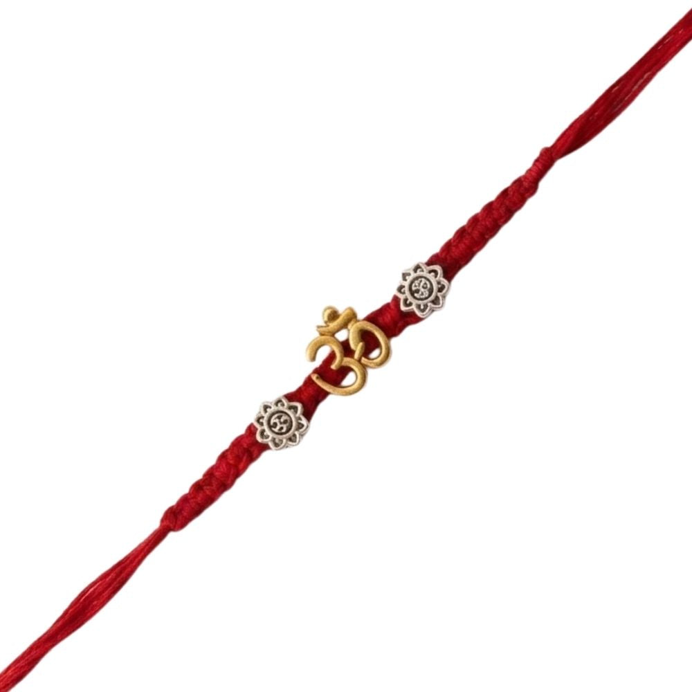Om Rakhi with Roli Chawal & Rakshabandhan Card