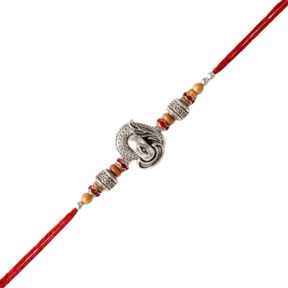 Divine Shivling Rakhi with Roli Chawal & Rakshabandhan Card