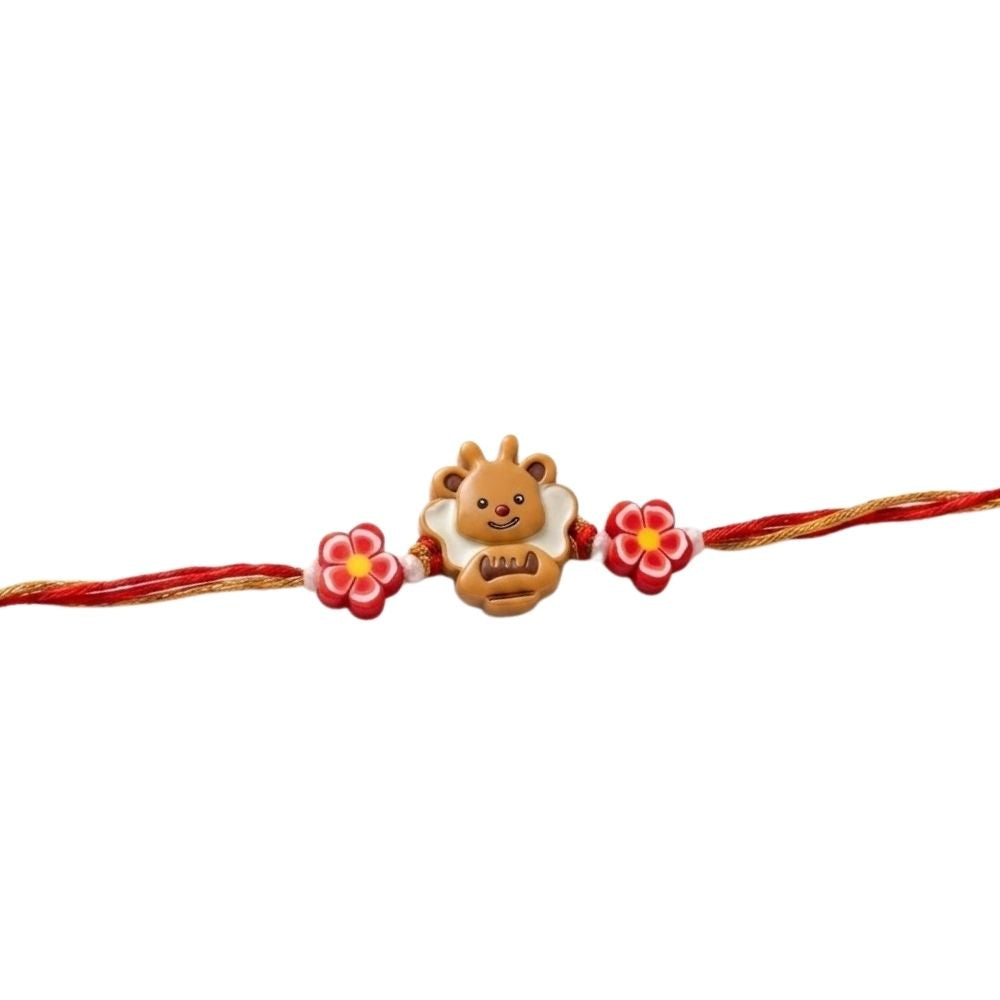 Cartoon Bear with Roli Chawal & Rakshabandhan Card