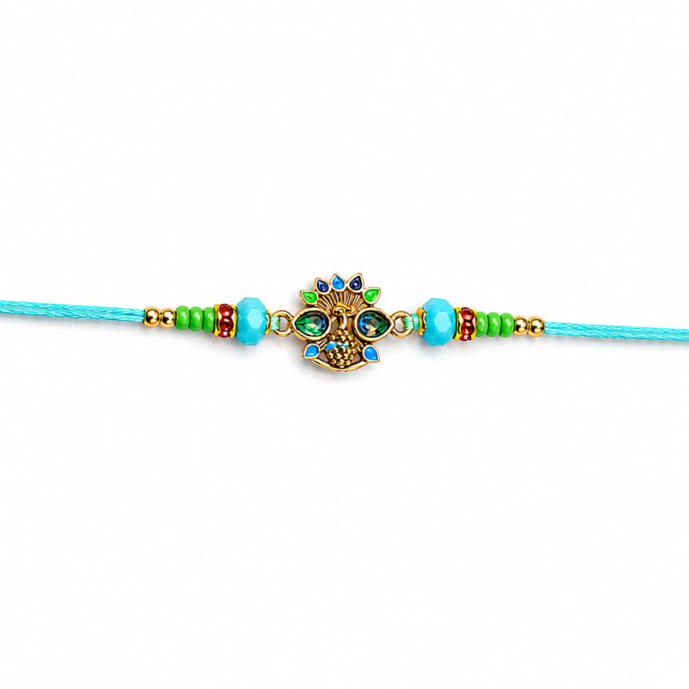 Peacock Designer Rakhi for Brother (Pack of 1)
