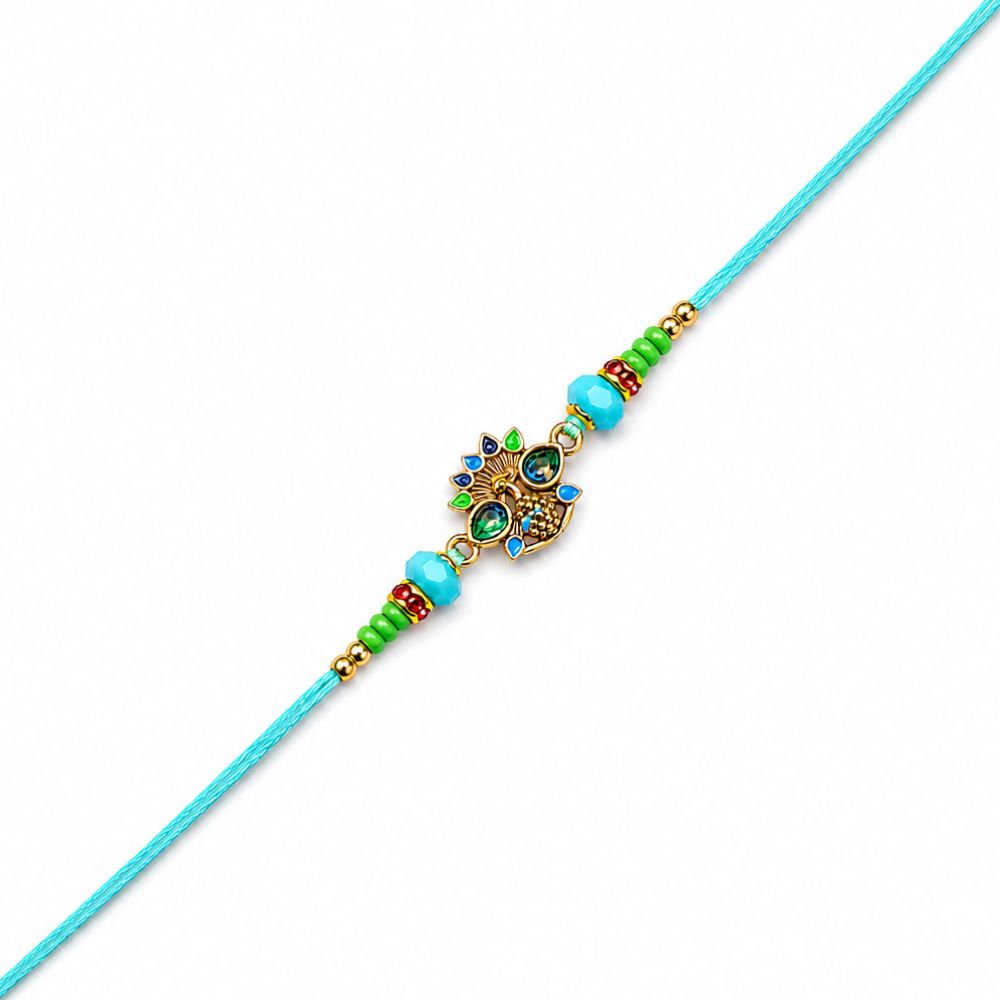 Peacock Designer Rakhi for Brother (Pack of 1)