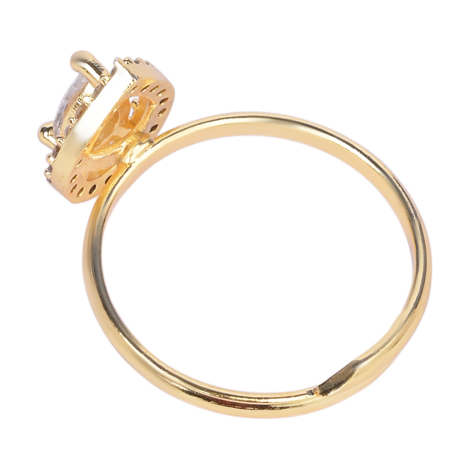 Zenya - White Teardrop Stone Cocktail Ring