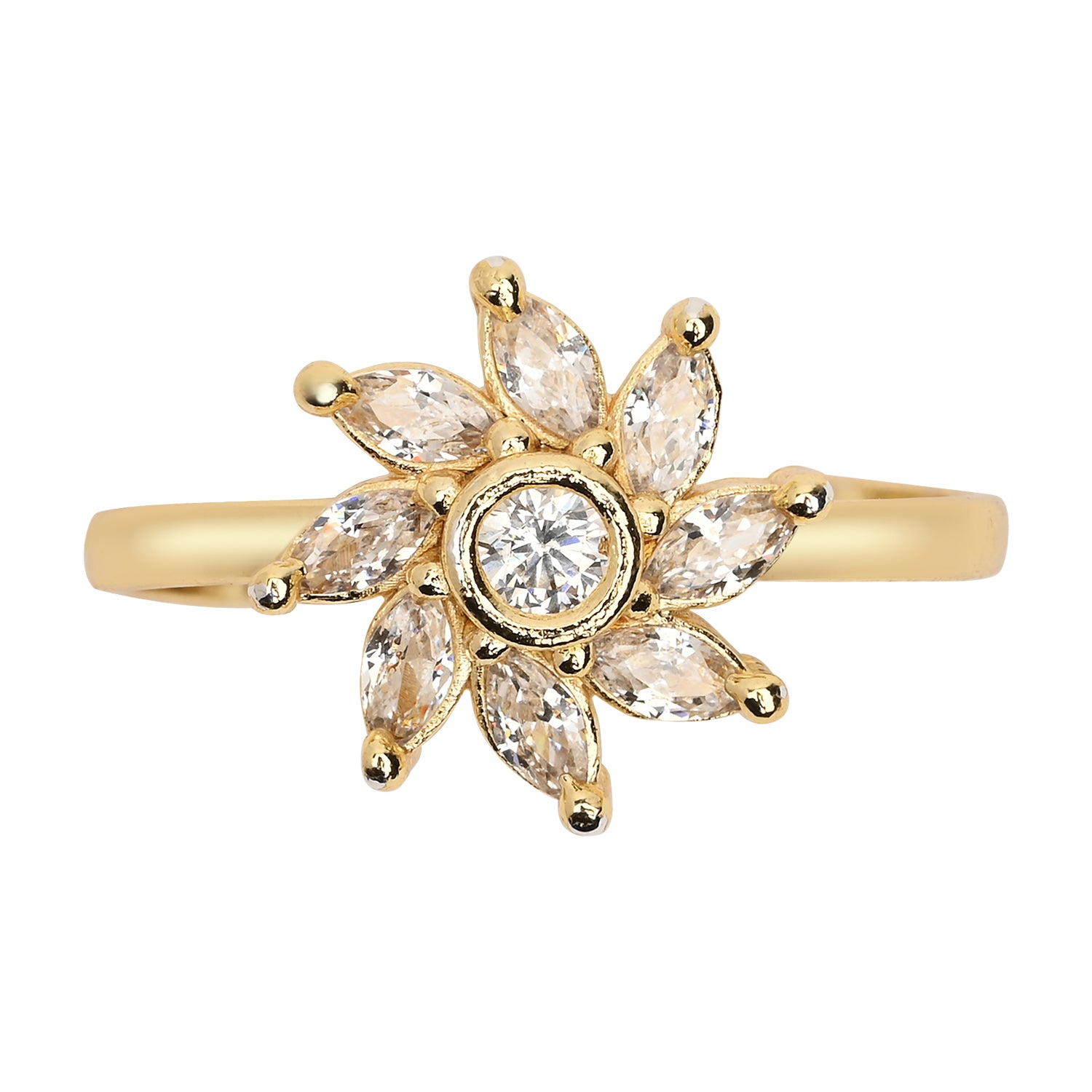 Zaria - Floral Cluster Cocktail Ring