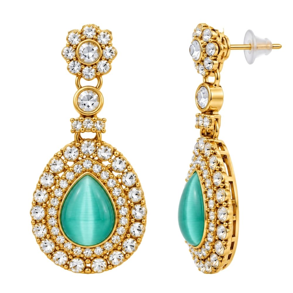 Mrinalika- Sky Blue Three-Layer Necklace Set