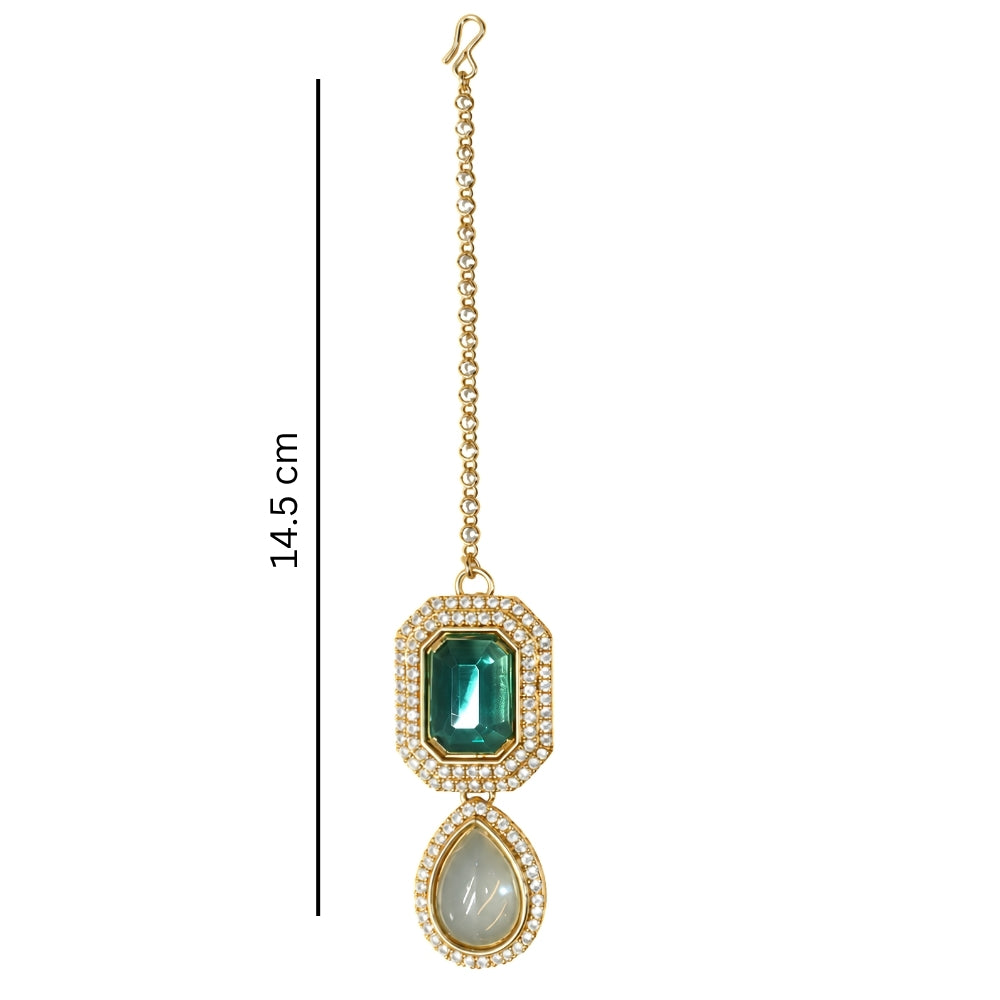 charvika- Multicolour Rectangular Stone Choker Set