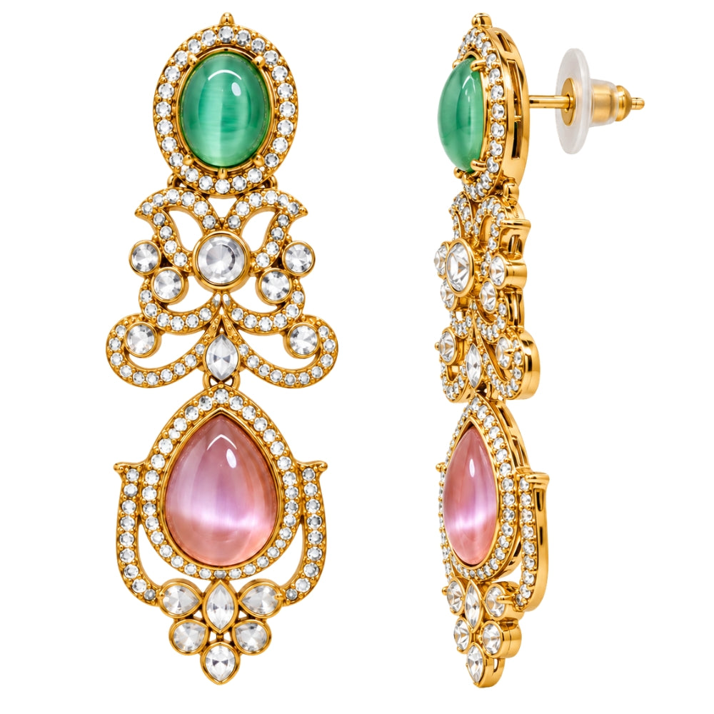 Manasvika -multi colour Kundan studded Necklace Set