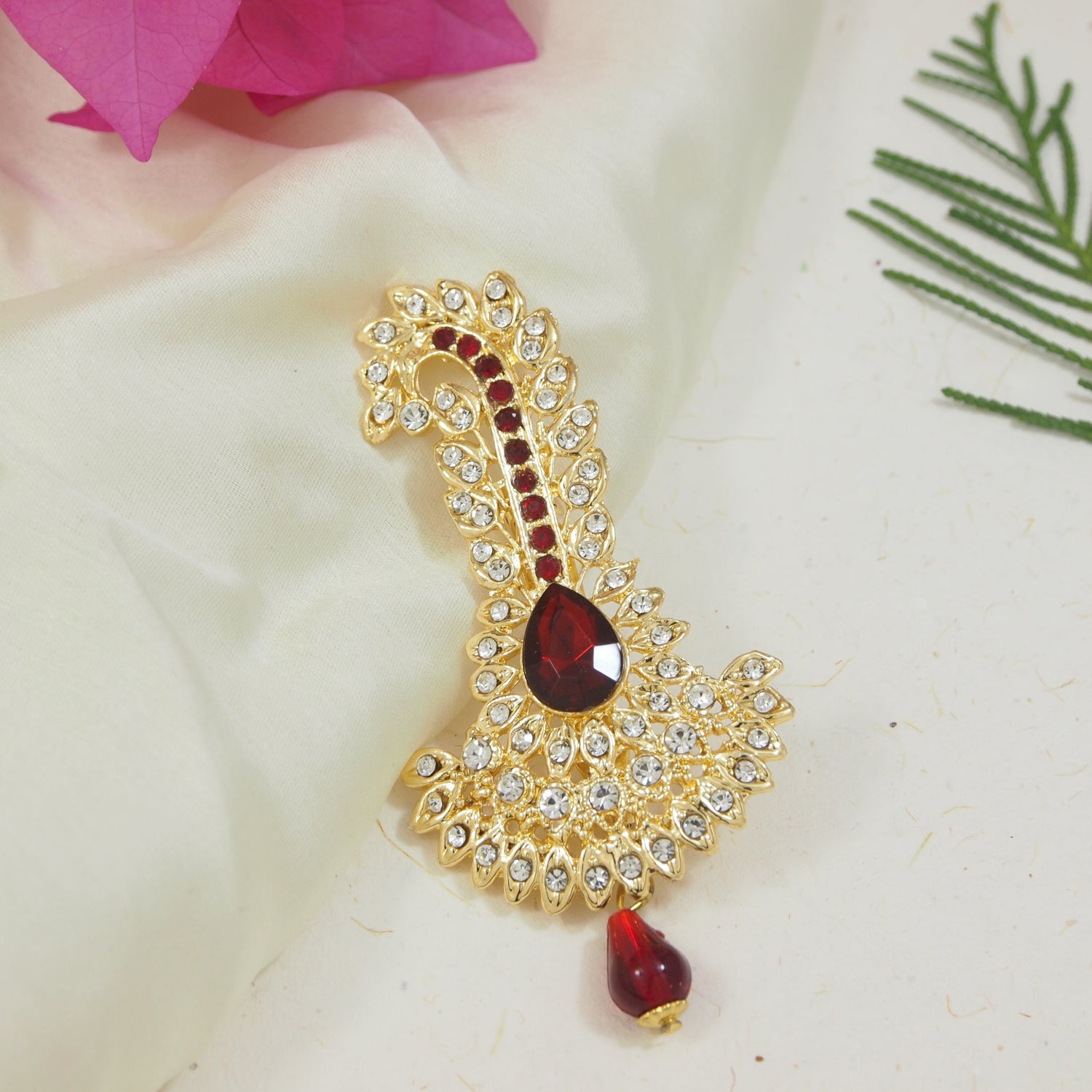 Traditional Kundan Multi-Layer Necklace Set with Statement Kalangi