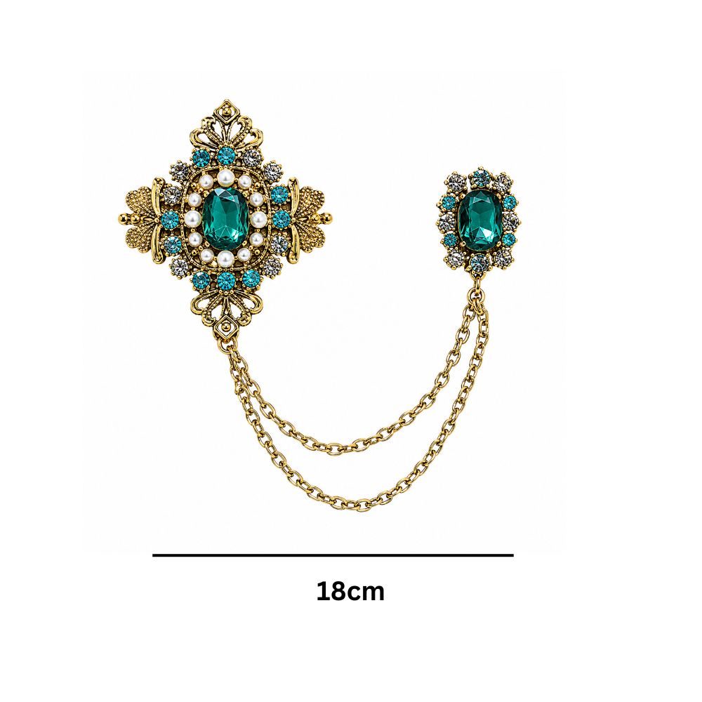 Shivayush- Royal Style Montana Blue Sherwani Brooch