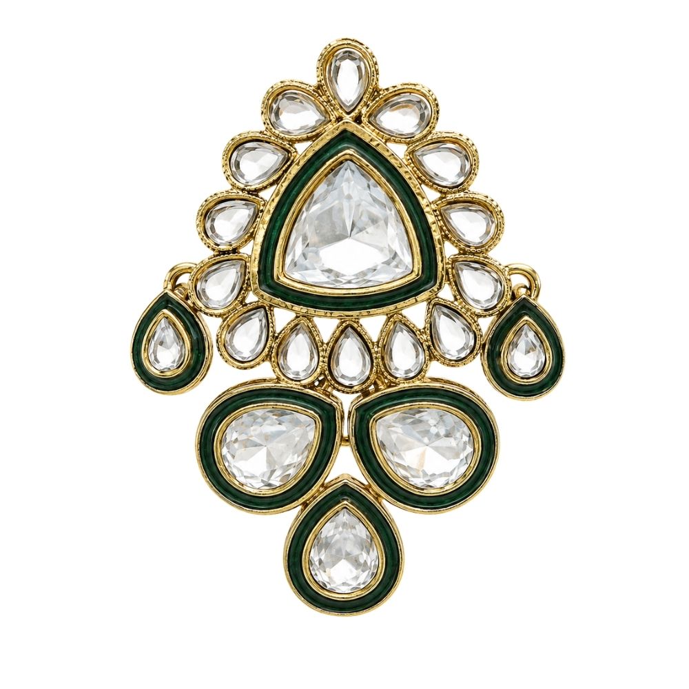 Vardaan- Royal Green Kundan Groom Kalangi