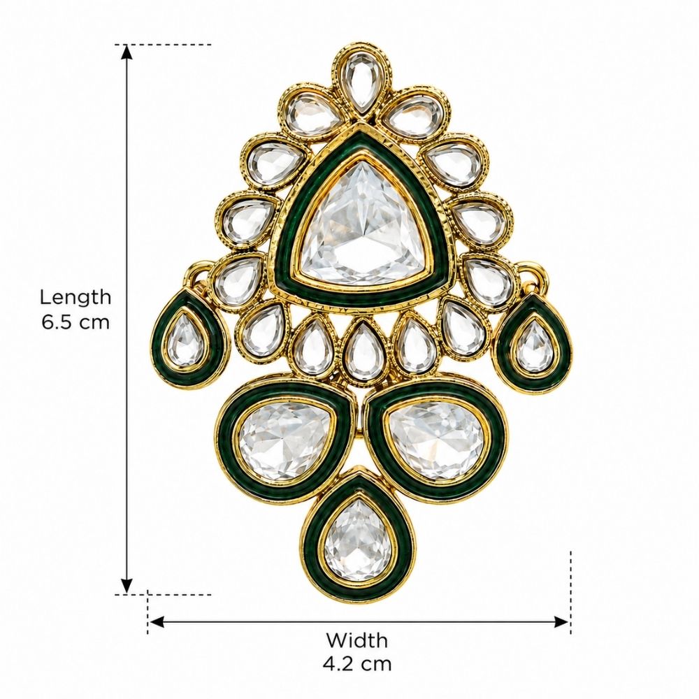 Vardaan- Royal Green Kundan Groom Kalangi
