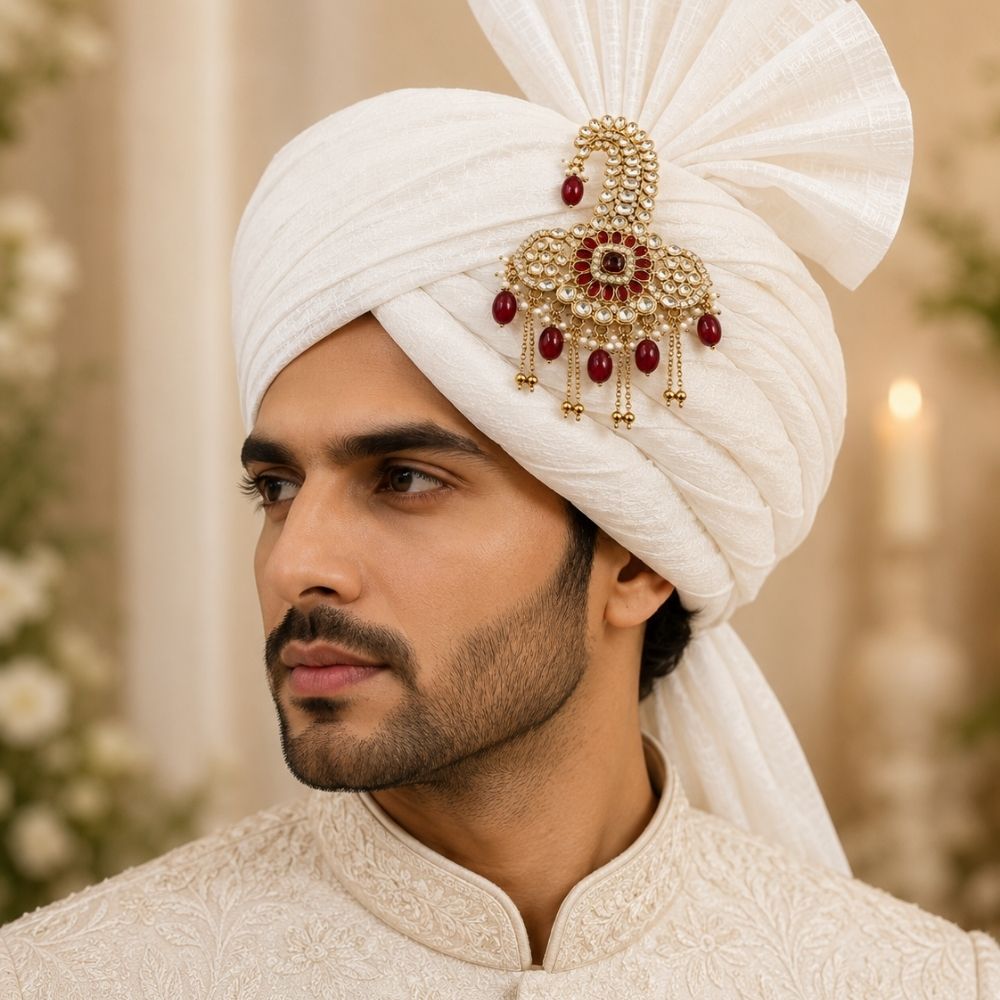 Vihir-Ruby Pearl Turban Kalangi