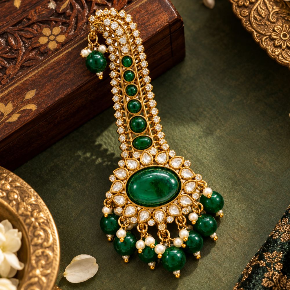Sharvith- Green Kundan Kalangi
