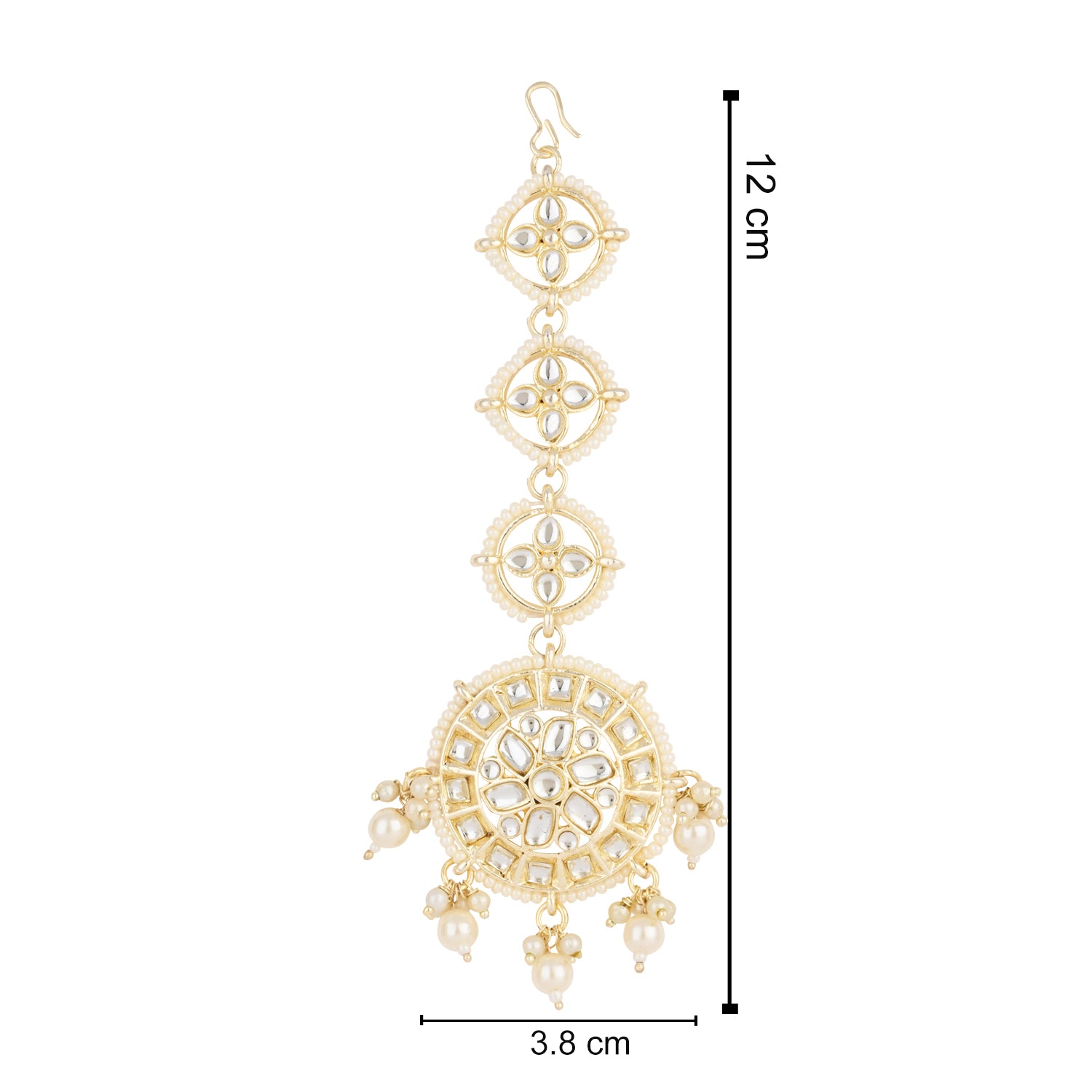 Ekisha White Maangtikka