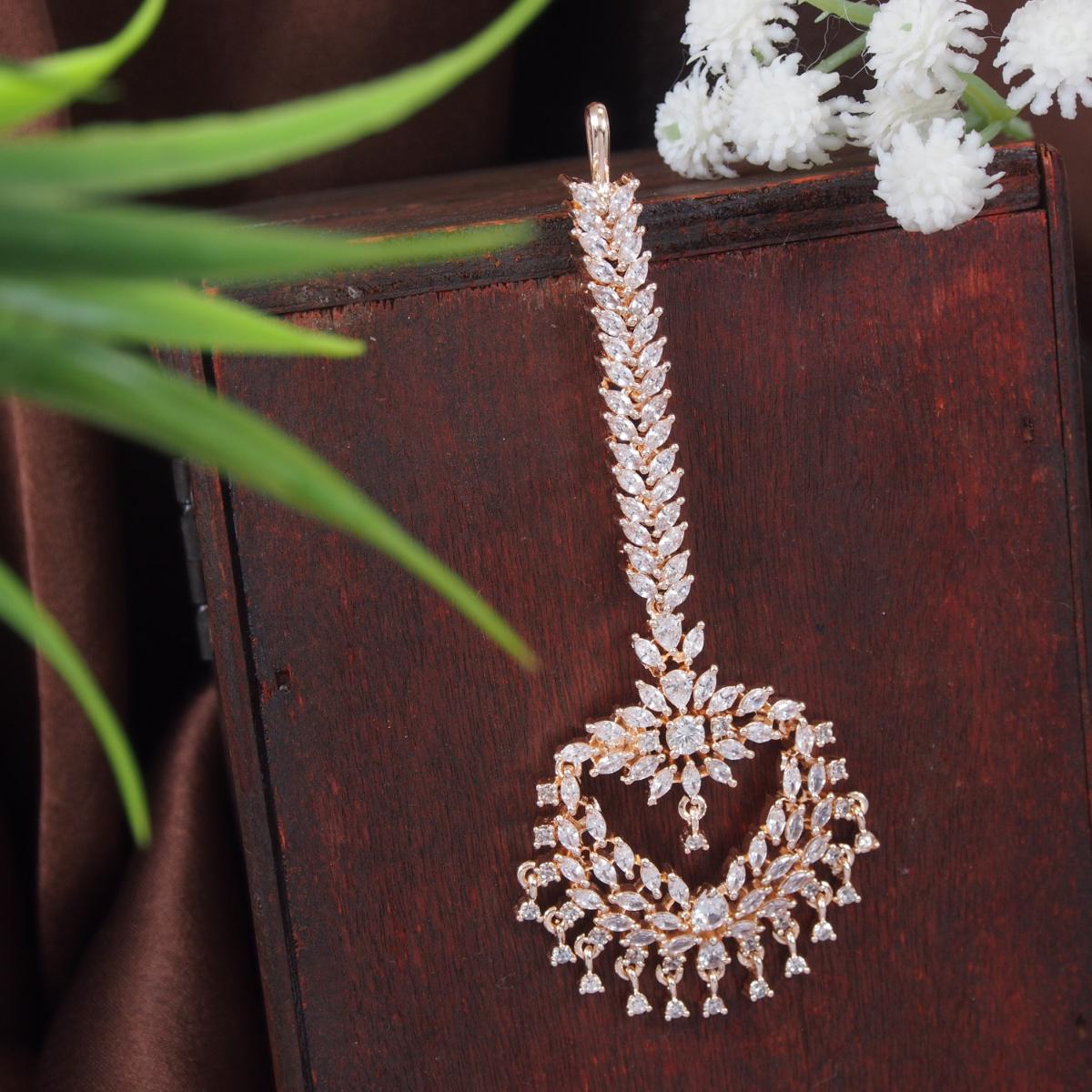 Kelvina RoseGold Maangtikka