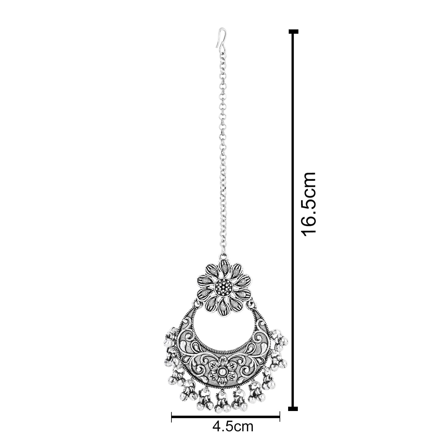 Amrusha Oxidised Maang Tikka