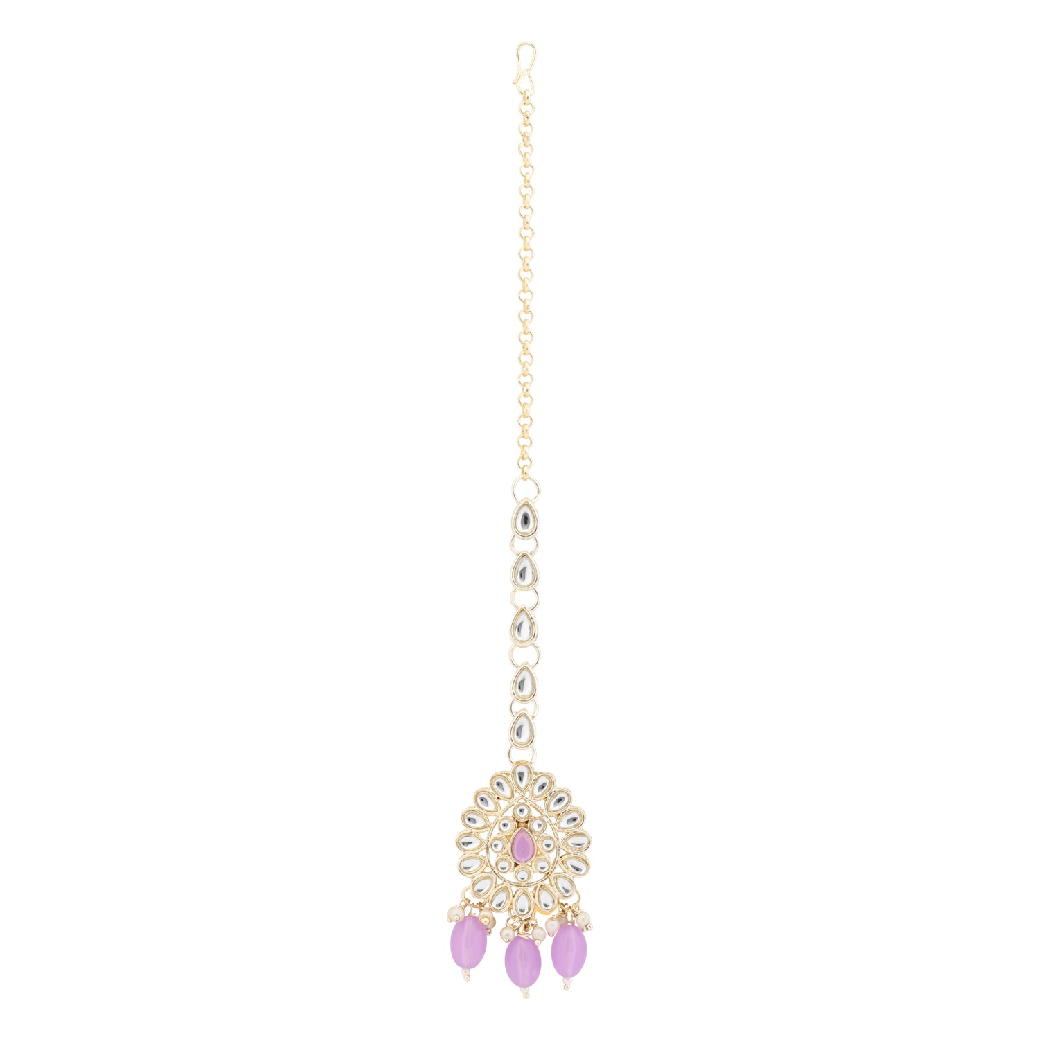 Aranya Purple Maangtikka