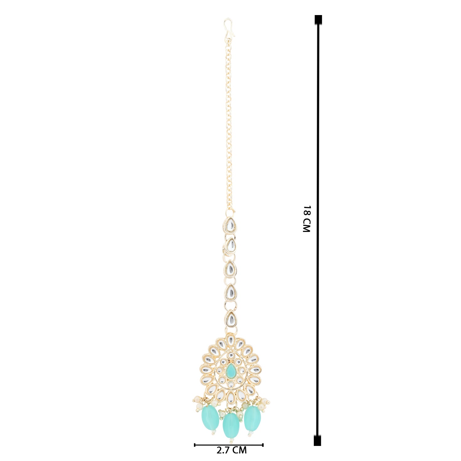 Aranya Turquoise Maangtikka