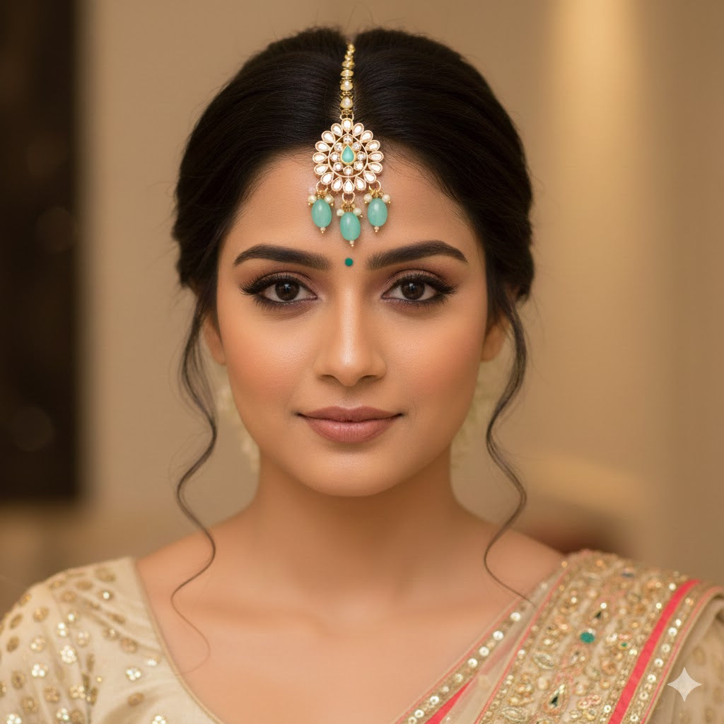 Aranya Turquoise Maangtikka