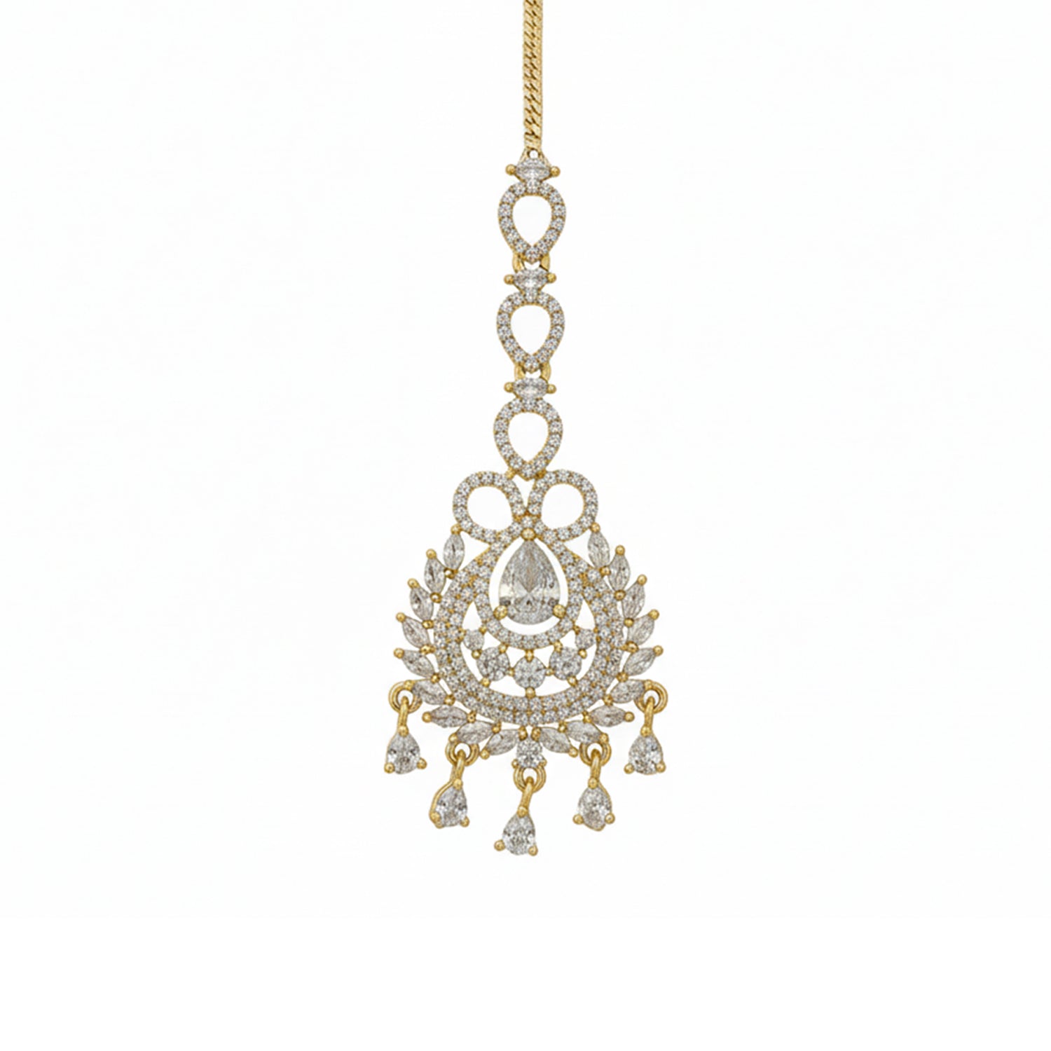 Inyara - Traditional White Kundan Maang Tikka