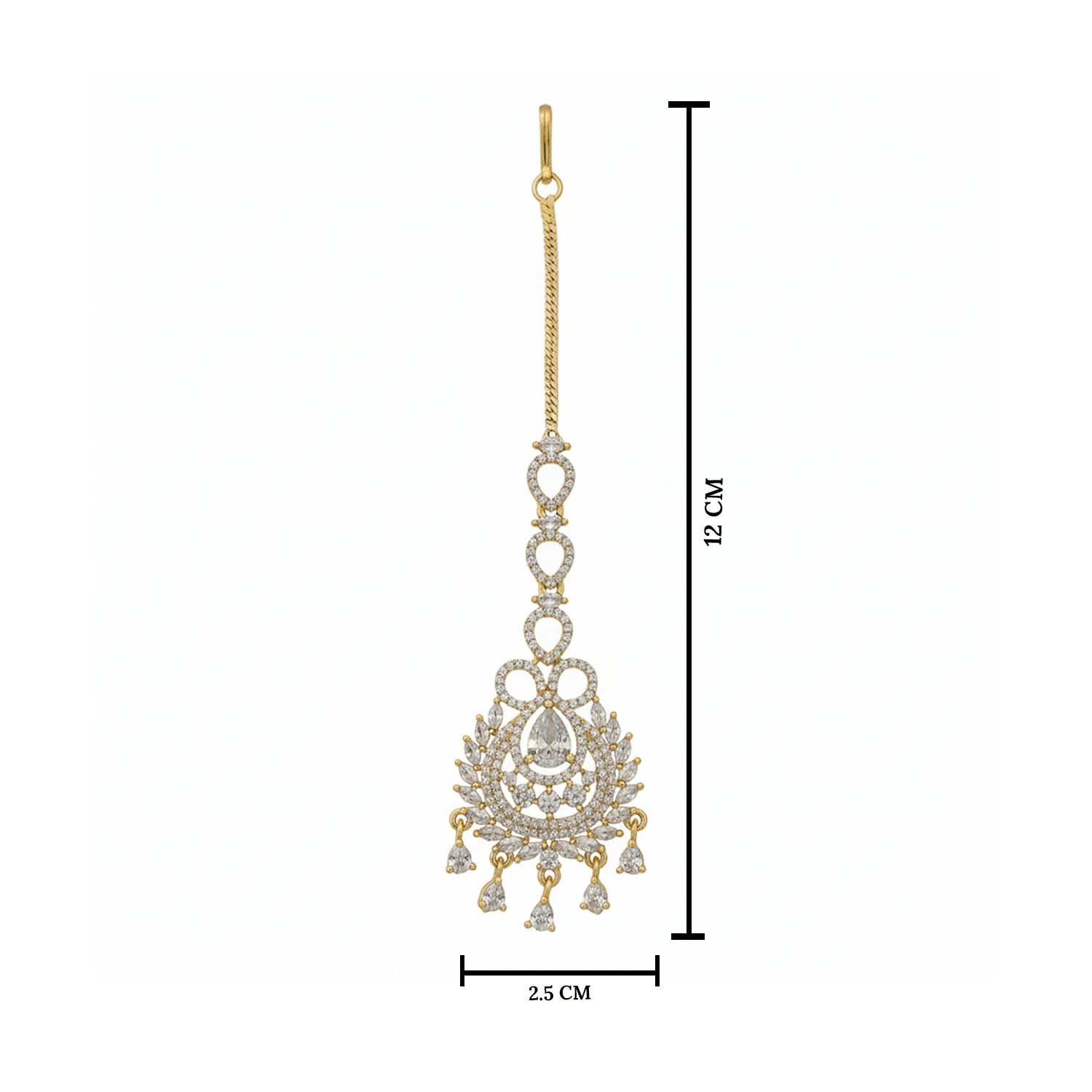 Inyara - Traditional White Kundan Maang Tikka