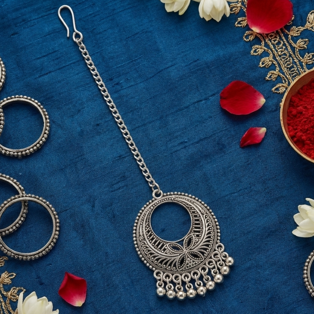 Bundi- Antique Circular Maang Tikka